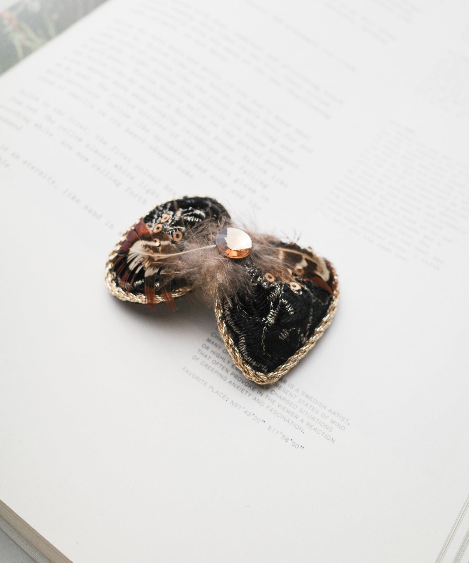 エーアールエムジー ar/mg アンティーク調 ヘアバレッタ (ブラック) ブラック