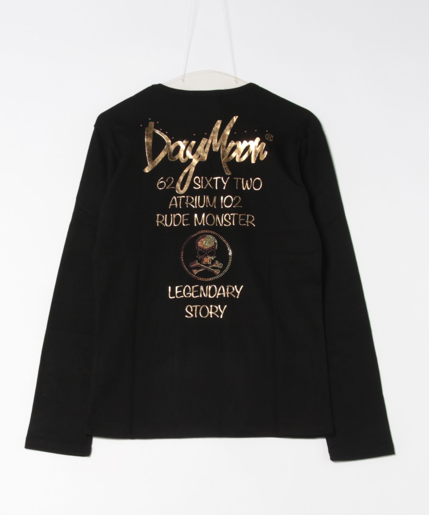 エーアールエムジー ar/mg 【Day Moon】バックプリントVネックL/S-T (ブラック) ブラック