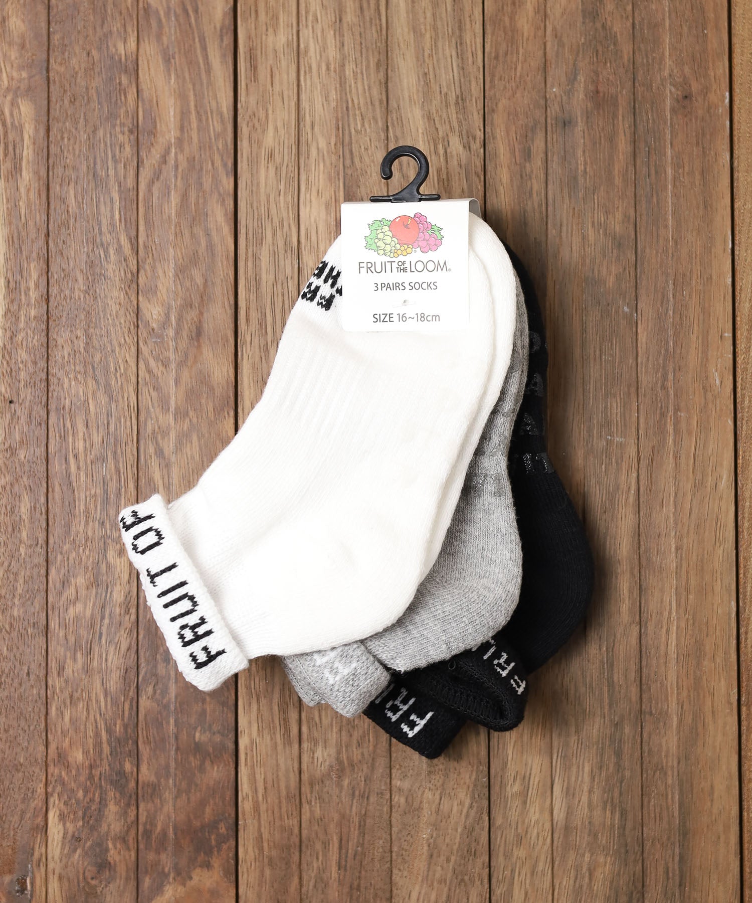 A.R.M.G. ar/mg 【78】【FOLS004】【FRUIT OF THE LOOM】KID'S 3P SOCKS