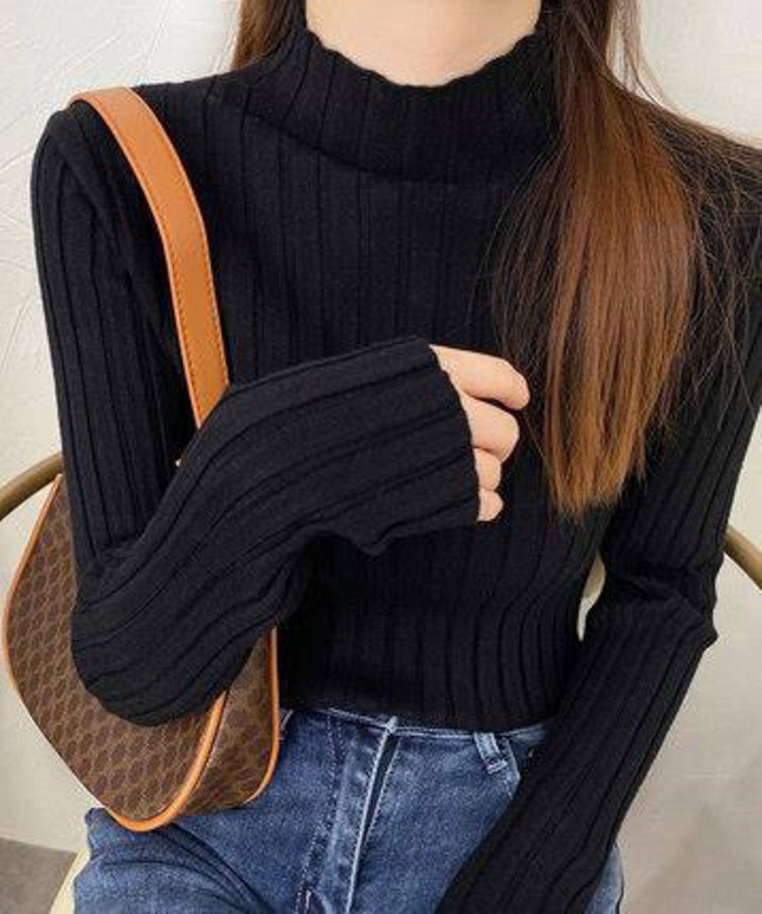 エーアールエムジー ar/mg Lilamusant もちふわ とろみハイネックリブニットトップス プルオーバー