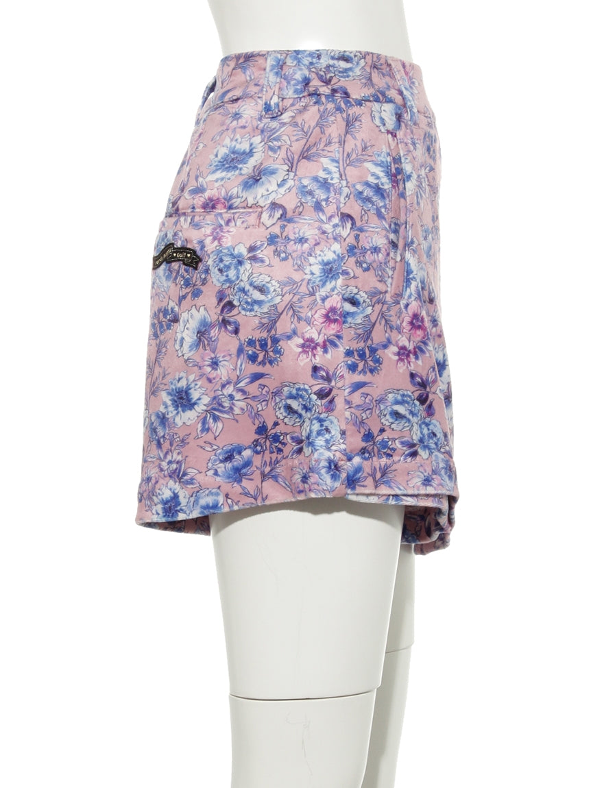 リエンダスエルタ rienda suelta 花柄起毛プリントパンツ (ピンク) ピンク