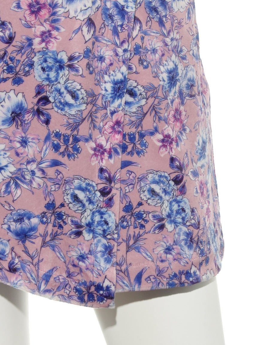 リエンダスエルタ rienda suelta 花柄起毛プリントパンツ (ピンク) ピンク