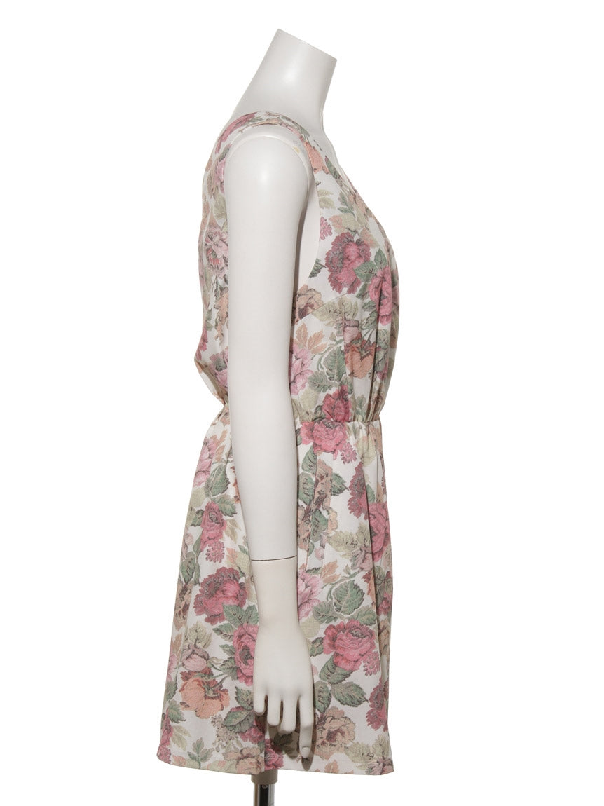 リエンダスエルタ rienda suelta GOBELIN FLOWER ノースリーブワンピース (ベージュ) ベージュ