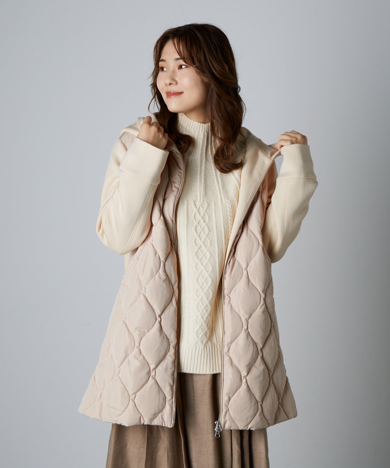 リアマッサ Riamasa ダンボールニットダウンコート