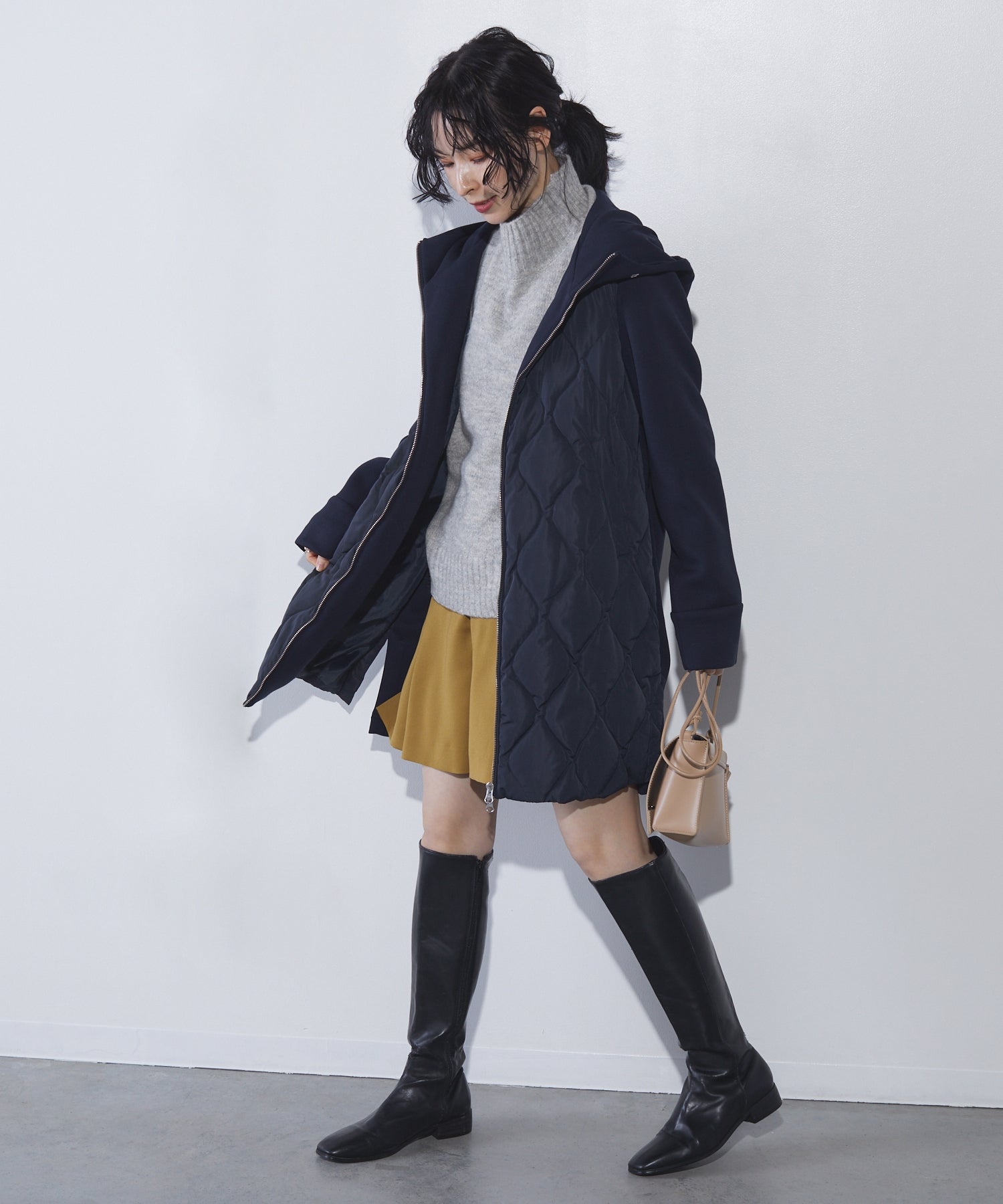 リアマッサ Riamasa ダンボールニットダウンコート