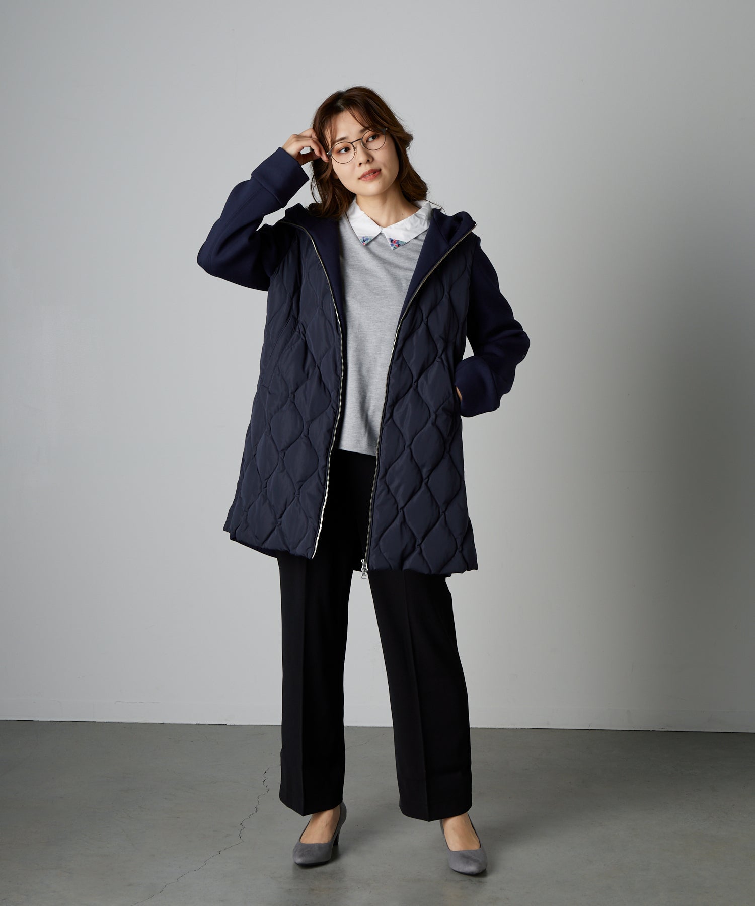 リアマッサ Riamasa ダンボールニットダウンコート