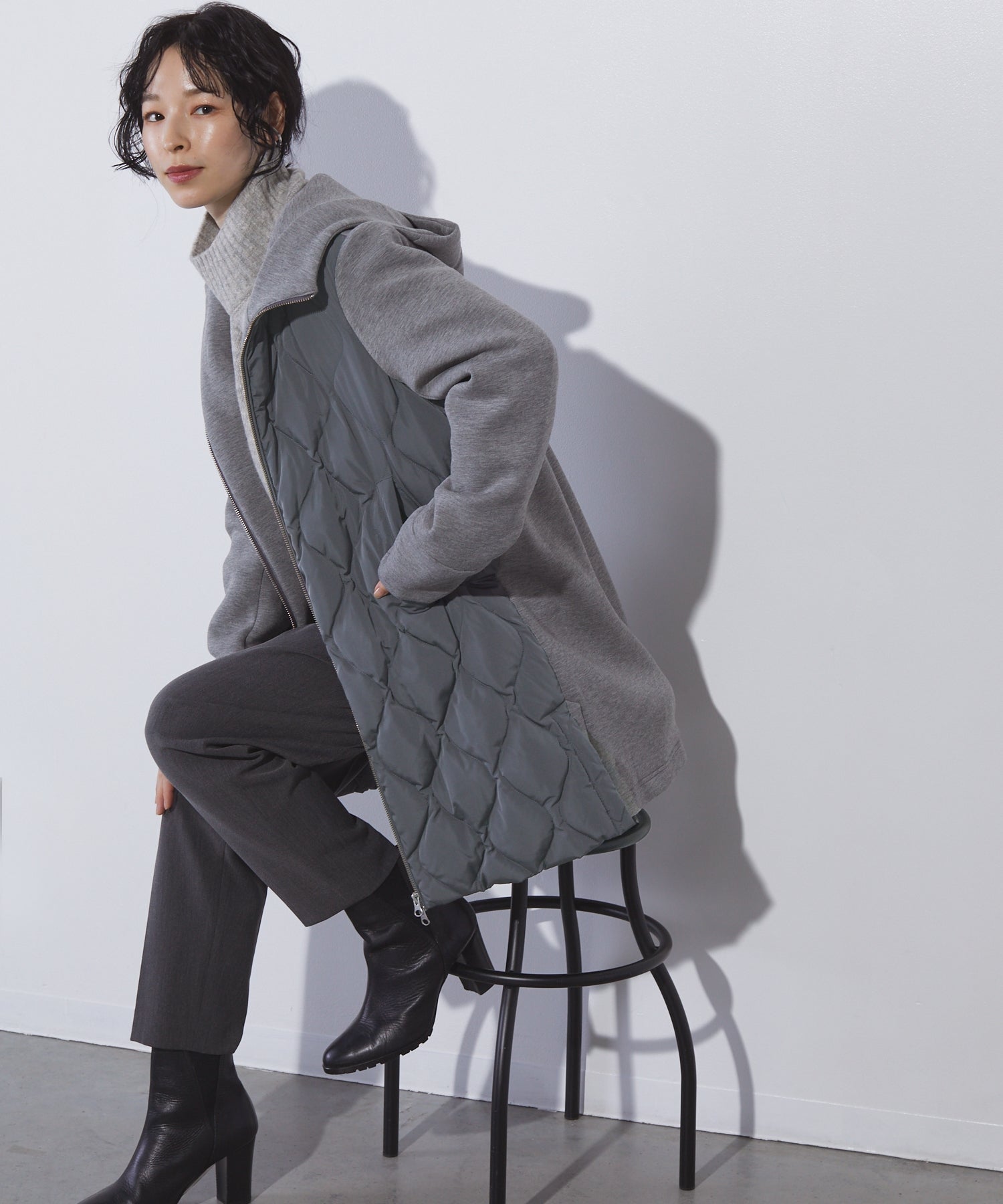 リアマッサ Riamasa ダンボールニットダウンコート