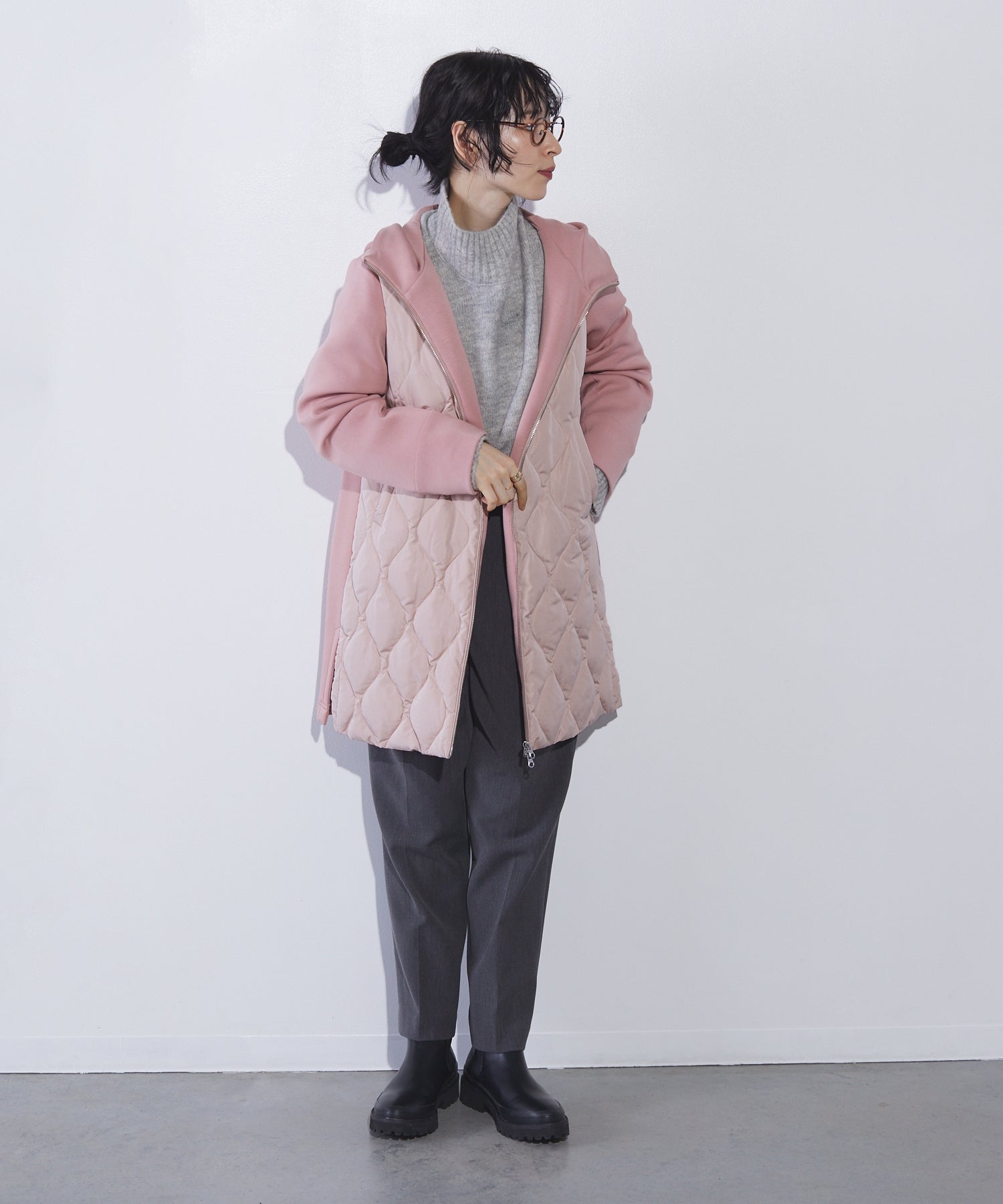 リアマッサ Riamasa ダンボールニットダウンコート