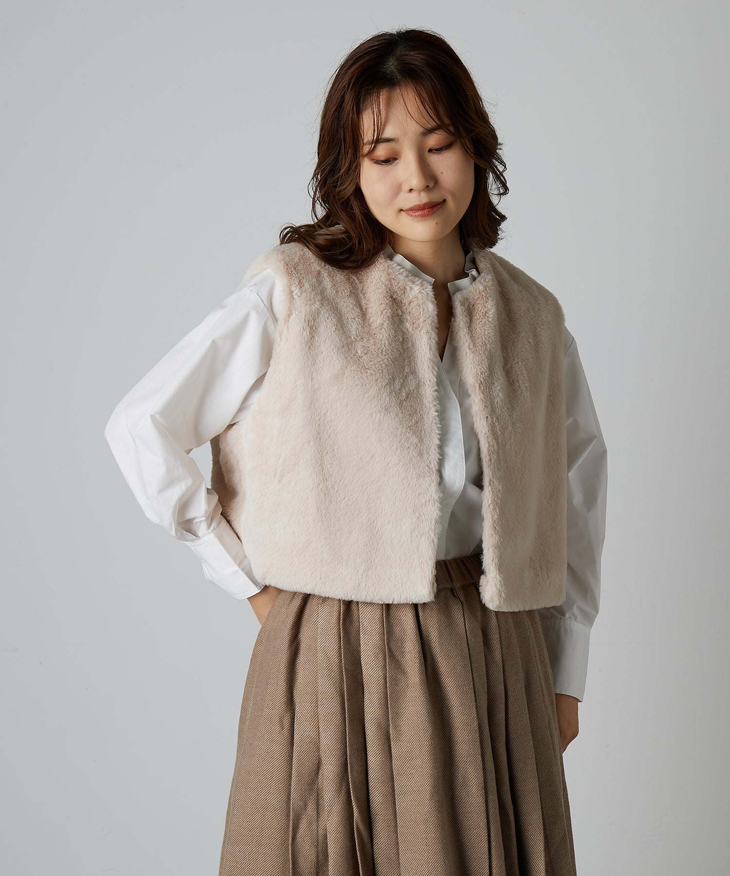 リアマッサ Riamasa 環保毛皮背心聚酯外套