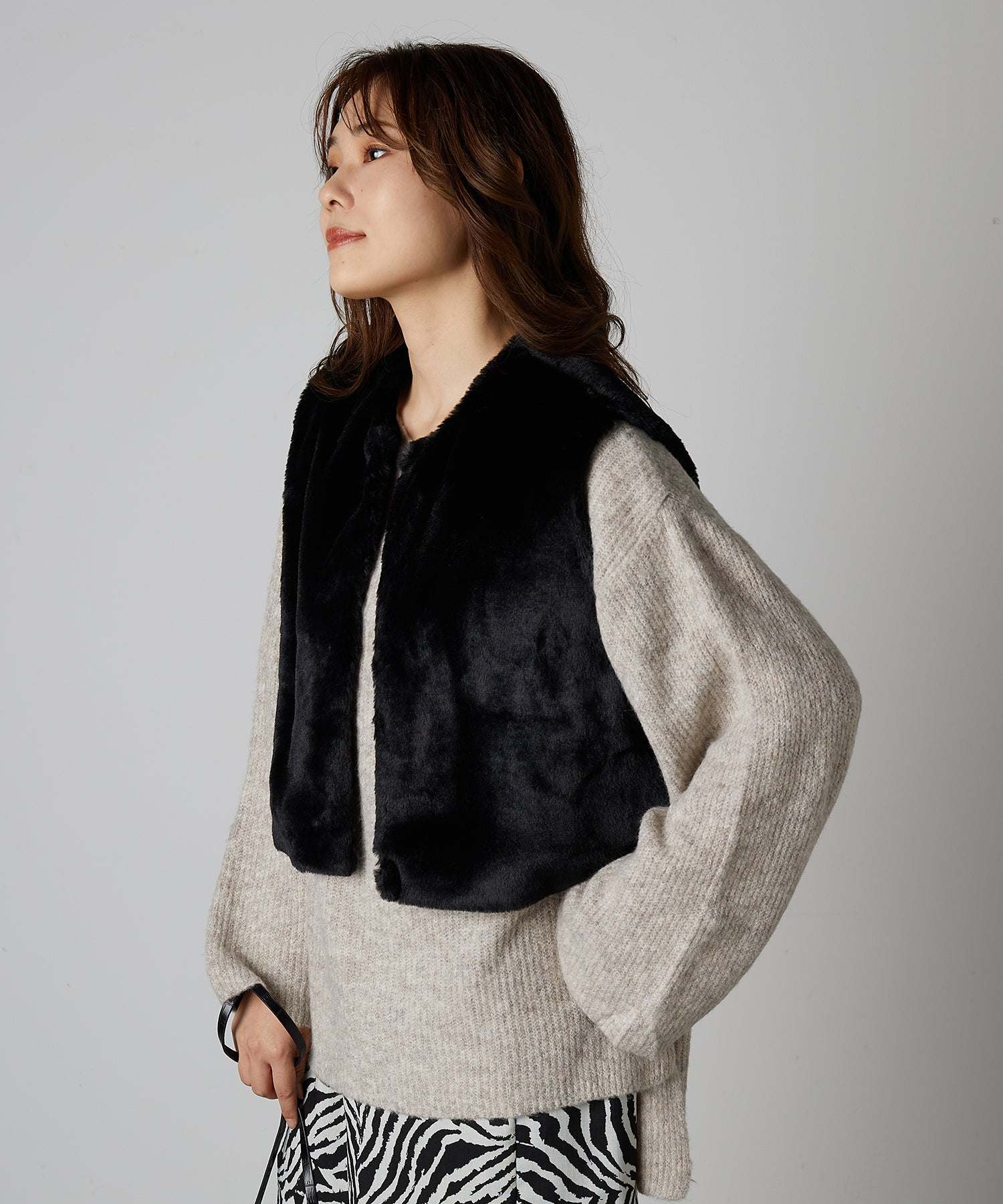 リアマッサ Riamasa 環保毛皮背心聚酯外套