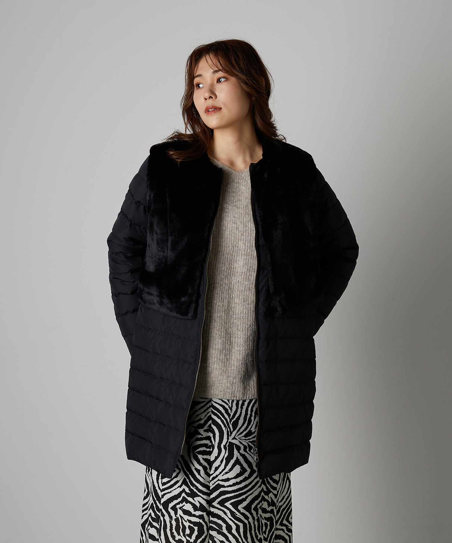 リアマッサ Riamasa エコファーベストポリコート (ブラック) ブラック