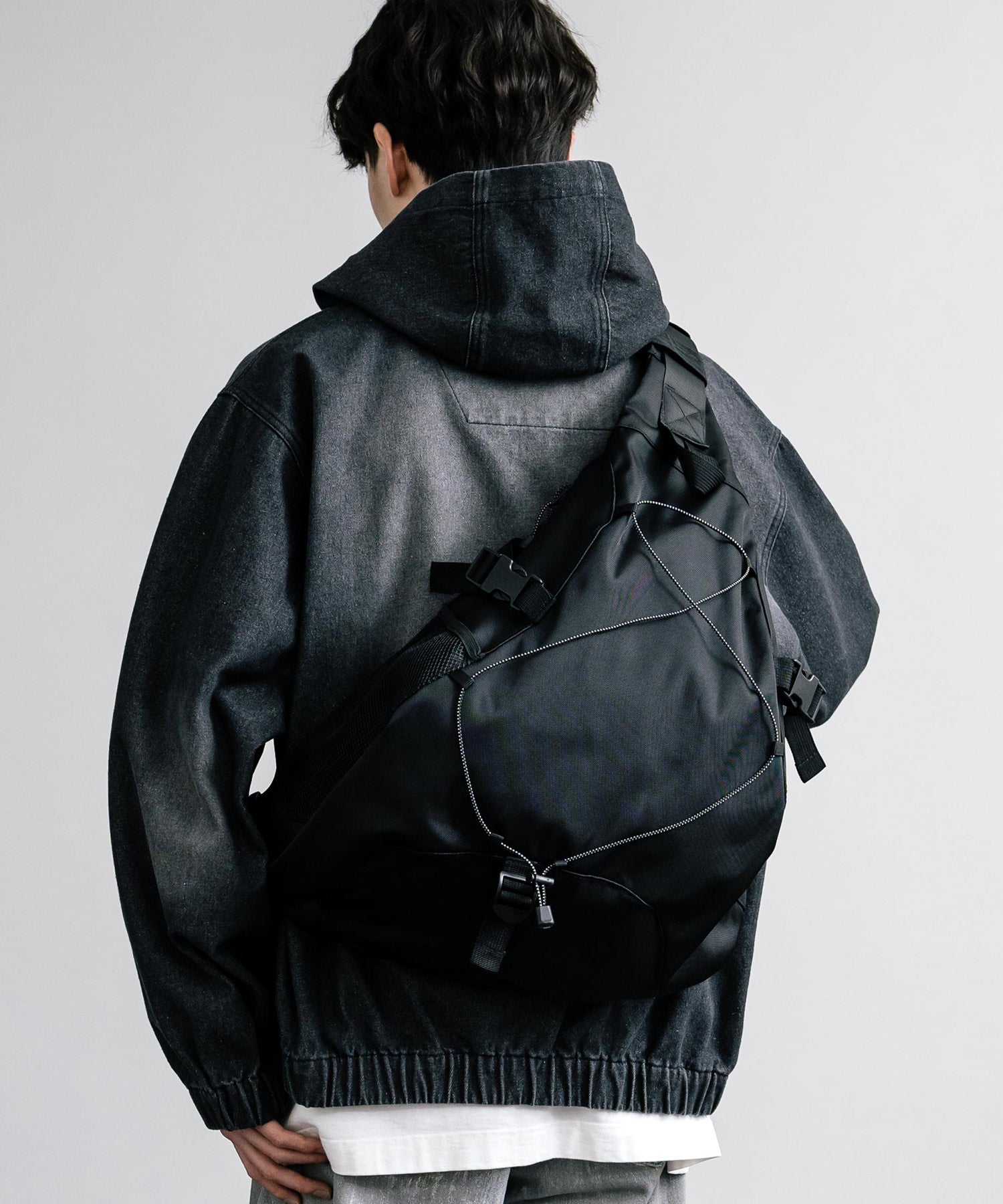 Rocky Monroe Body Bag for Men and Women Sling One Shoulder Bag Triangle Crossbody Shoulder Bag A4 Large Capacity Wide Gusset Travel Gym Simple Casual 14289