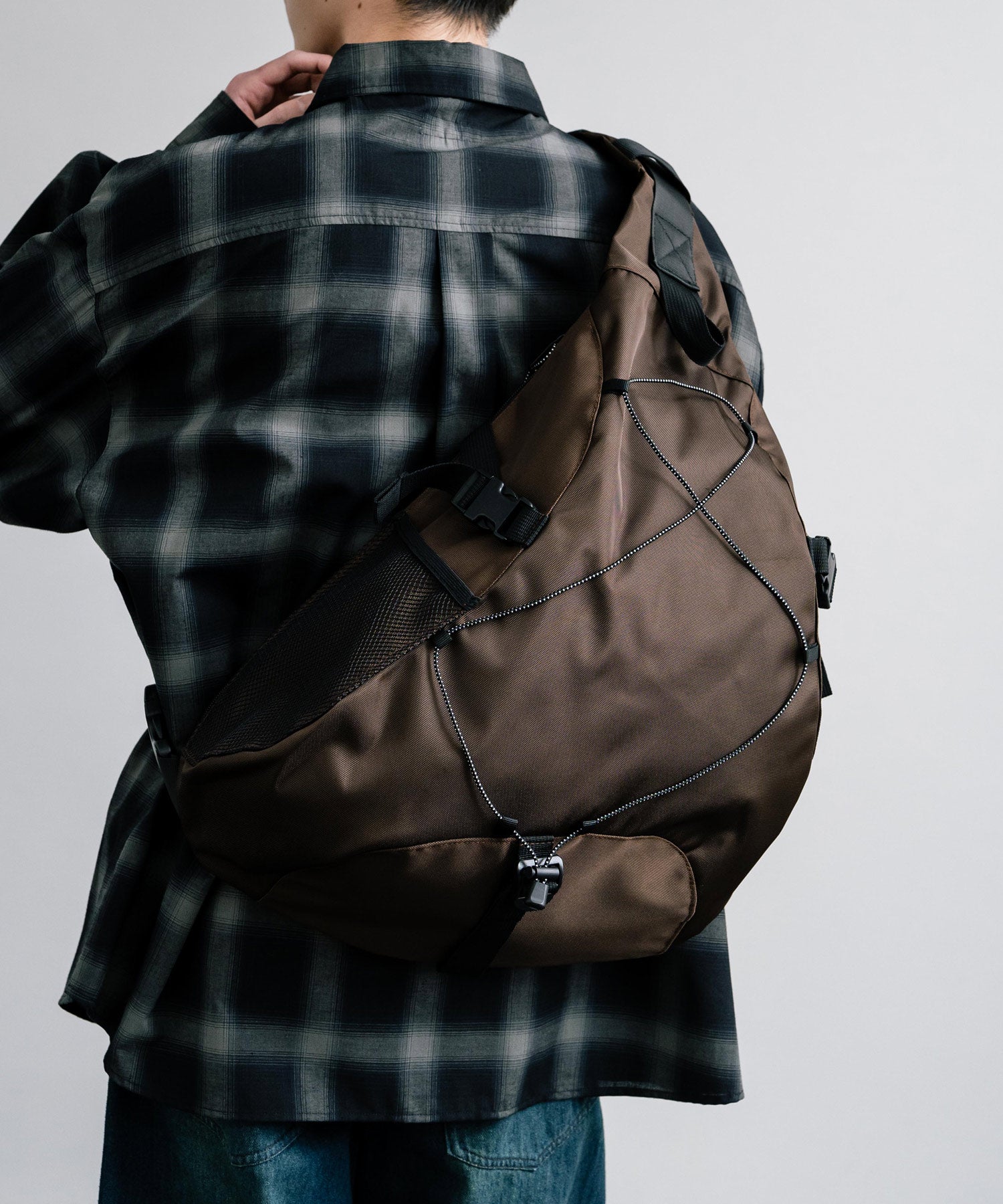 Rocky Monroe Body Bag for Men and Women Sling One Shoulder Bag Triangle Crossbody Shoulder Bag A4 Large Capacity Wide Gusset Travel Gym Simple Casual 14289