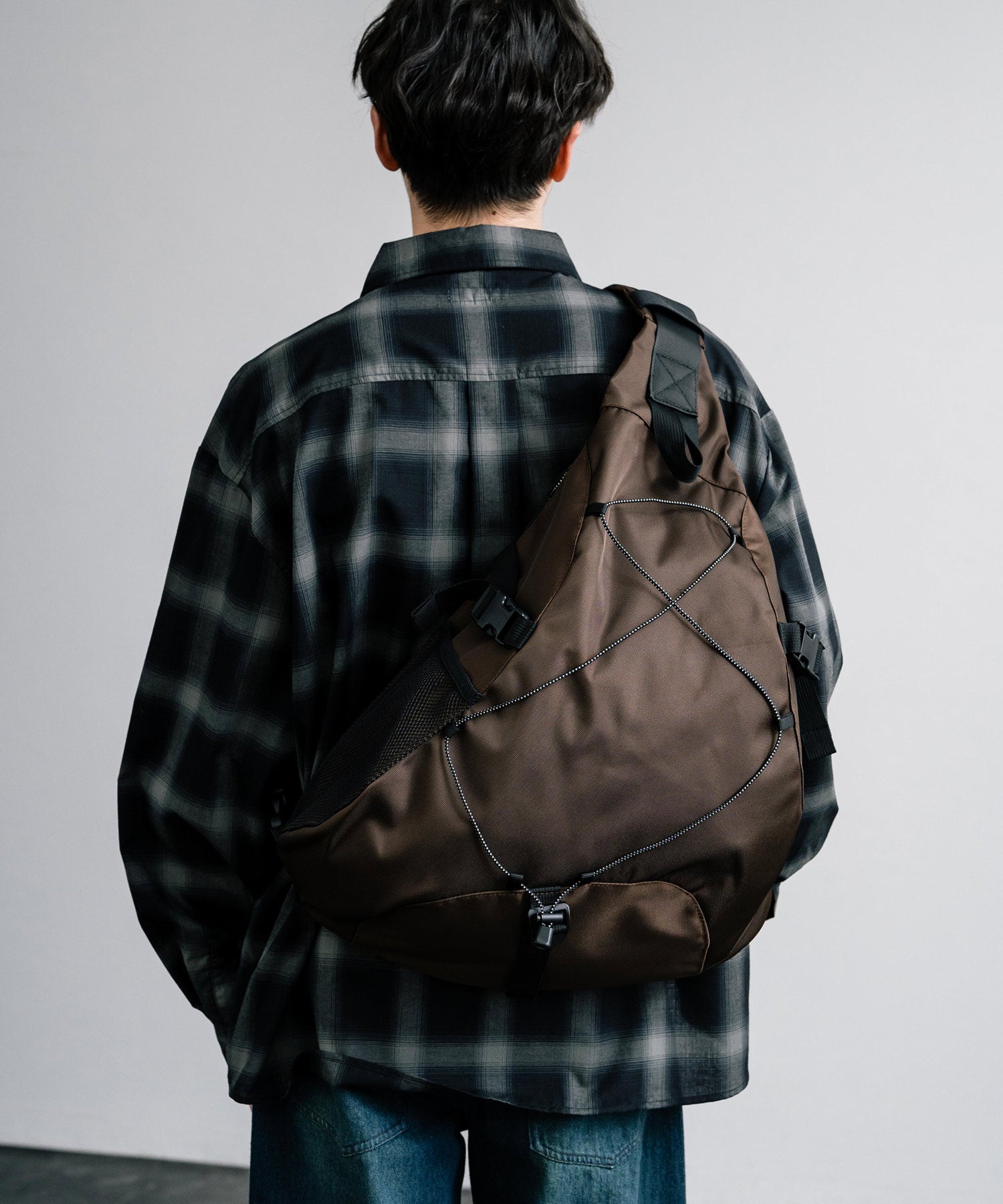 Rocky Monroe Body Bag for Men and Women Sling One Shoulder Bag Triangle Crossbody Shoulder Bag A4 Large Capacity Wide Gusset Travel Gym Simple Casual 14289