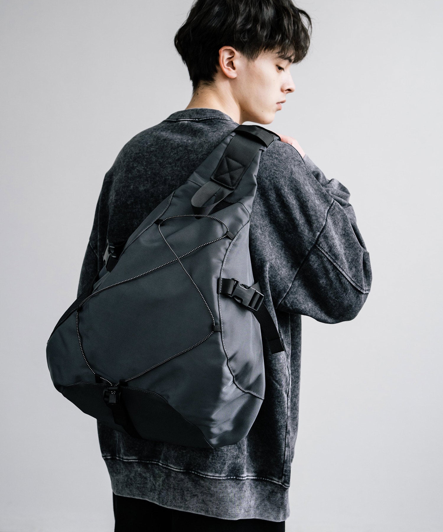 Rocky Monroe Body Bag for Men and Women Sling One Shoulder Bag Triangle Crossbody Shoulder Bag A4 Large Capacity Wide Gusset Travel Gym Simple Casual 14289