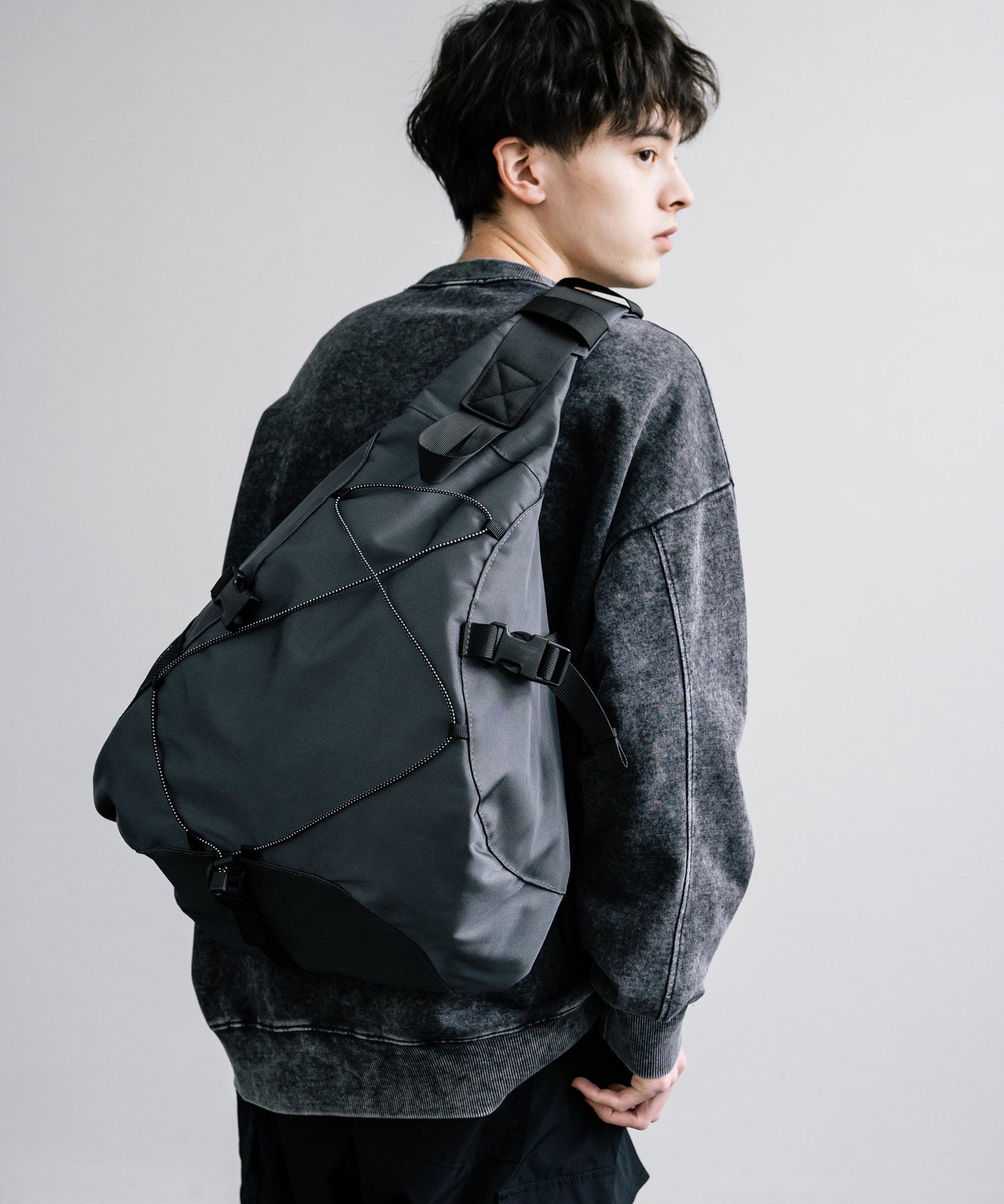 Rocky Monroe Body Bag for Men and Women Sling One Shoulder Bag Triangle Crossbody Shoulder Bag A4 Large Capacity Wide Gusset Travel Gym Simple Casual 14289