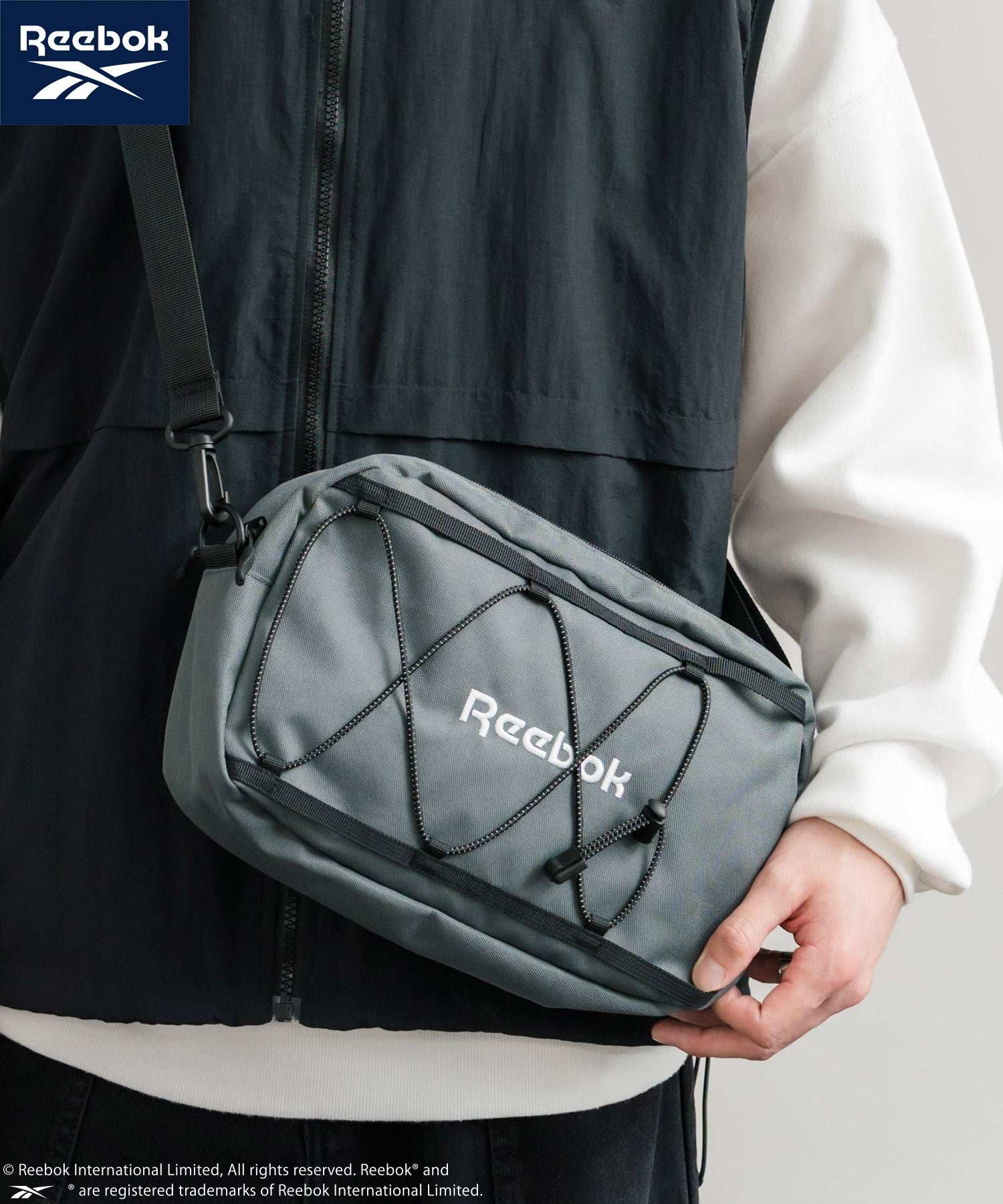 ロッキーモンロー Rocky Monroe Reebok リーボック バックパック リュック メンズ レディース デイパック ショルダーバッグ付き 鞄 ロゴ刺繍 A4収納 大容量 通勤 通学 14841 (チャコール) チャコール