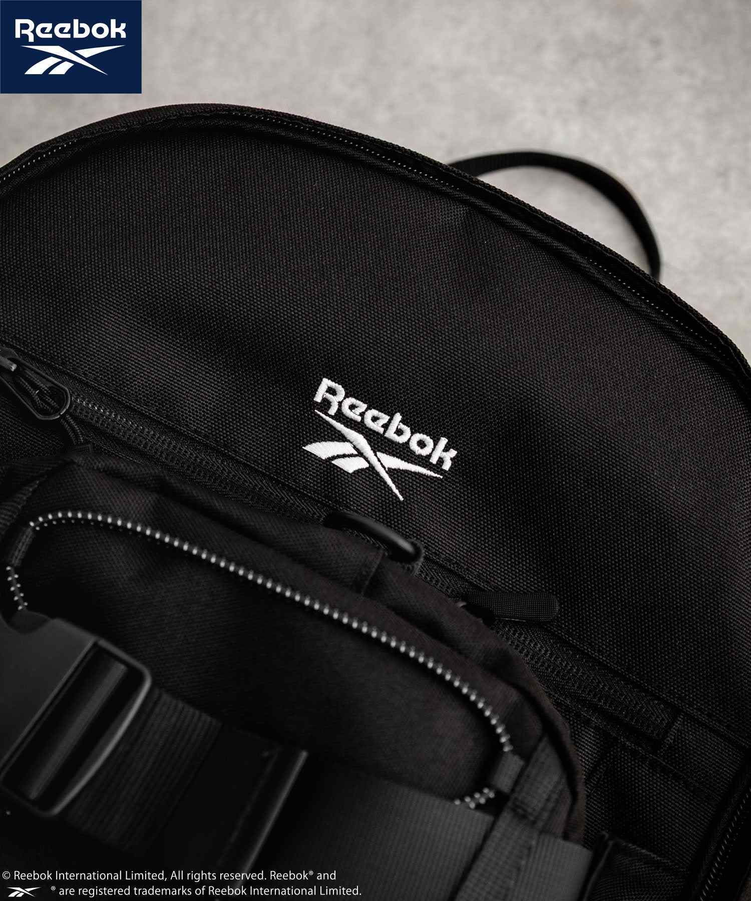 ロッキーモンロー Rocky Monroe Reebok リーボック バックパック リュック メンズ レディース デイパック ショルダーバッグ付き 鞄 ロゴ刺繍 A4収納 大容量 通勤 通学 14841 (チャコール) チャコール