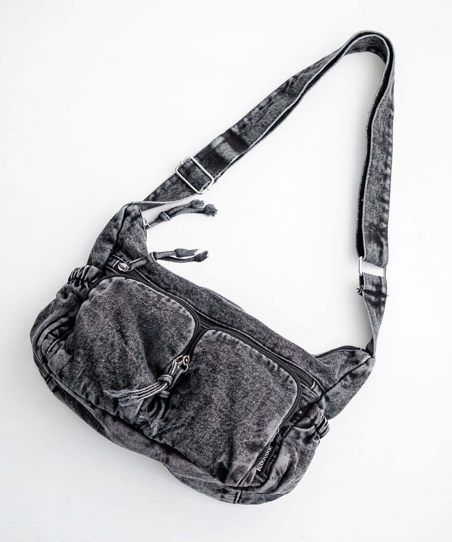 ロッキーモンロー Rocky Monroe ショルダーバッグ ヴィンテージ メンズ レディース 綿 コットン B5 通勤 通学 シンプル 無地 デニム 斜め掛け 肩かけ ライブ お出かけ 15507 (ブルー) ブルー