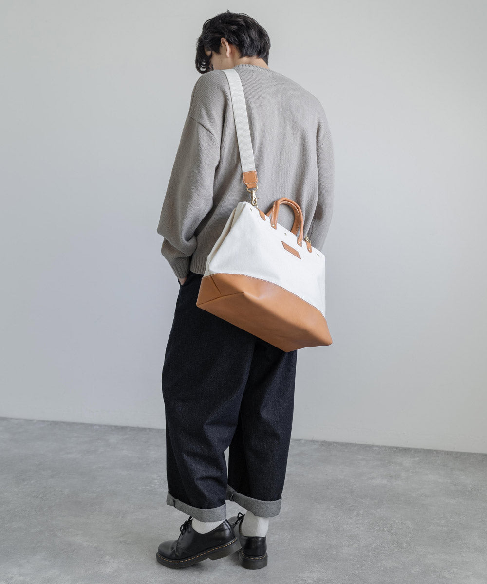 ロッキーモンロー Rocky Monroe ボストンバッグ メンズ レディース ショルダー ドクターズバッグ 日本製 本革 国産キャンバス 綿 コットン ビジネス カジュアル 通勤通学 小旅行 ギフト レ