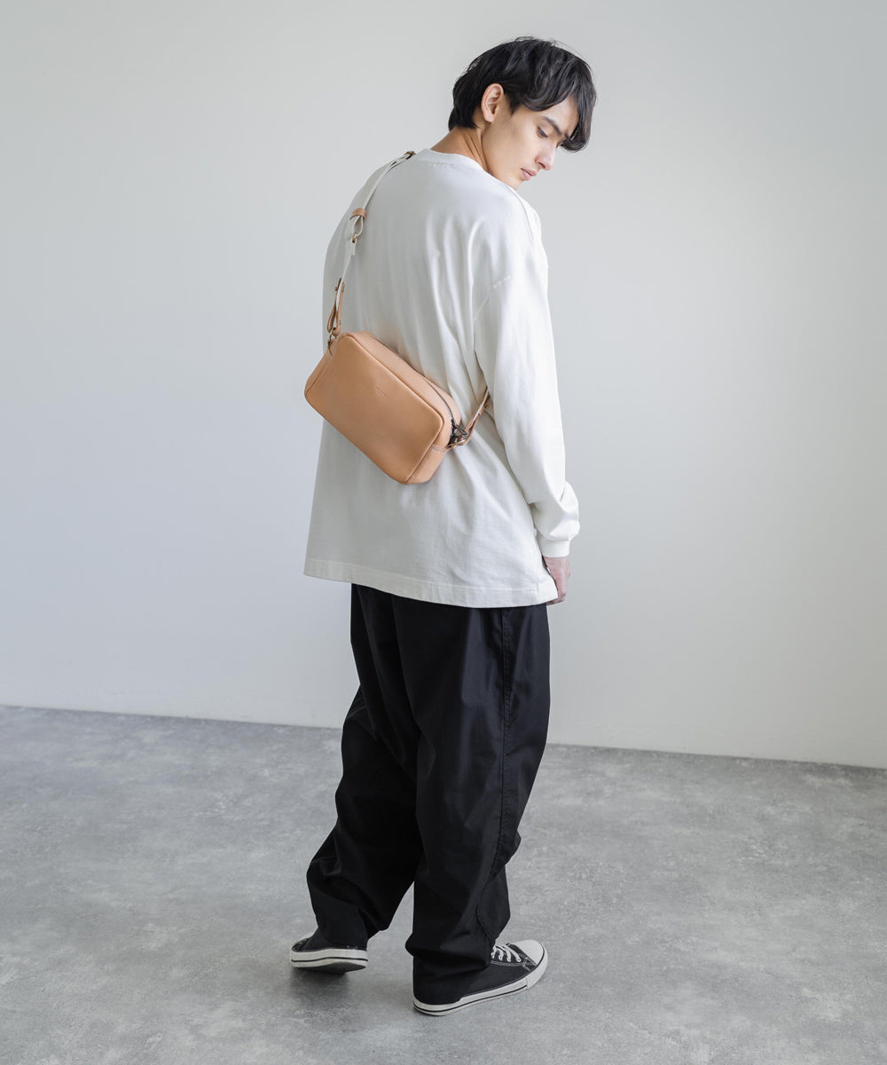 ロッキーモンロー Rocky Monroe ショルダーバッグ メンズ 本革 ヌメ革 栃木レザー HORWEEN 斜めがけ 鞄 ミニ ボディバッグ 2WAY ポーチ クラッチ ワンショルダー スクエア 軽量