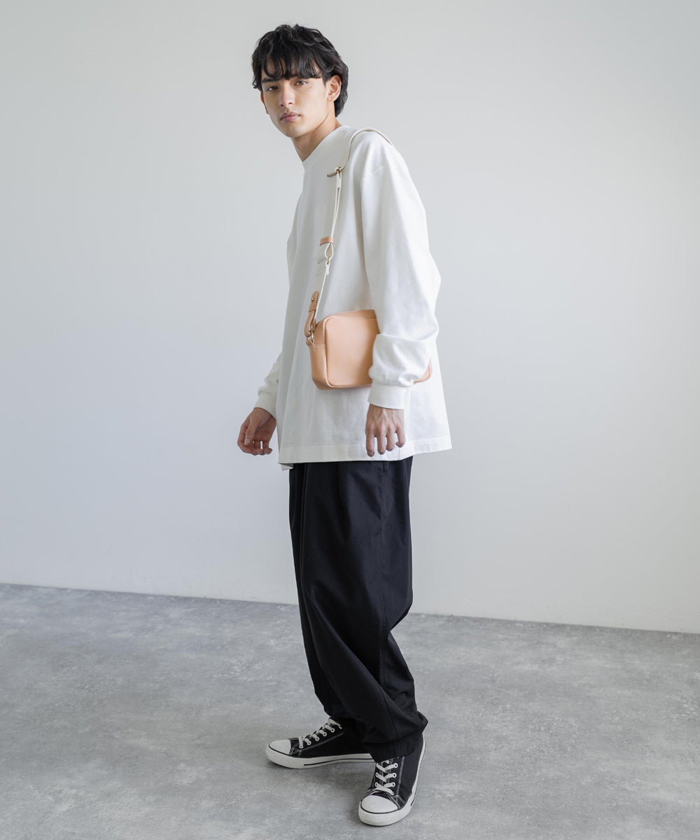 ロッキーモンロー Rocky Monroe ショルダーバッグ メンズ 本革 ヌメ革 栃木レザー HORWEEN 斜めがけ 鞄 ミニ ボディバッグ 2WAY ポーチ クラッチ ワンショルダー スクエア 軽量