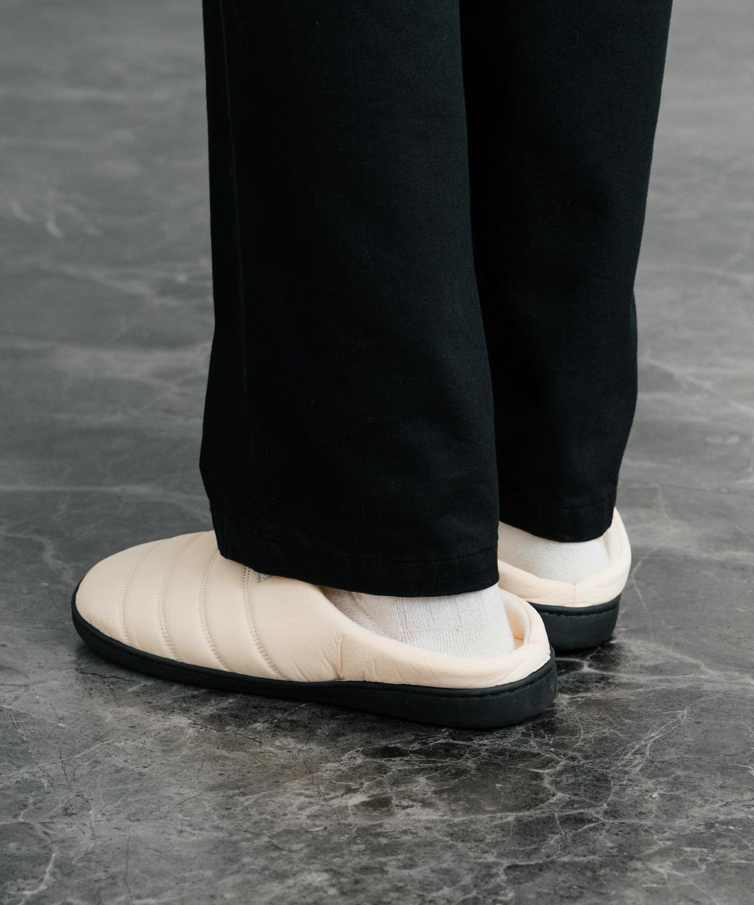 ロッキーモンロー Rocky Monroe モックシューズ スリッパ 靴 メンズ レディース バブーシュ ルームシューズ スリッポン 別注 オリジナル U.S. POLO ASSN. 14948 (ライトベージュ(ナイロンライク)) ライトベージュ(ナイロンライク)