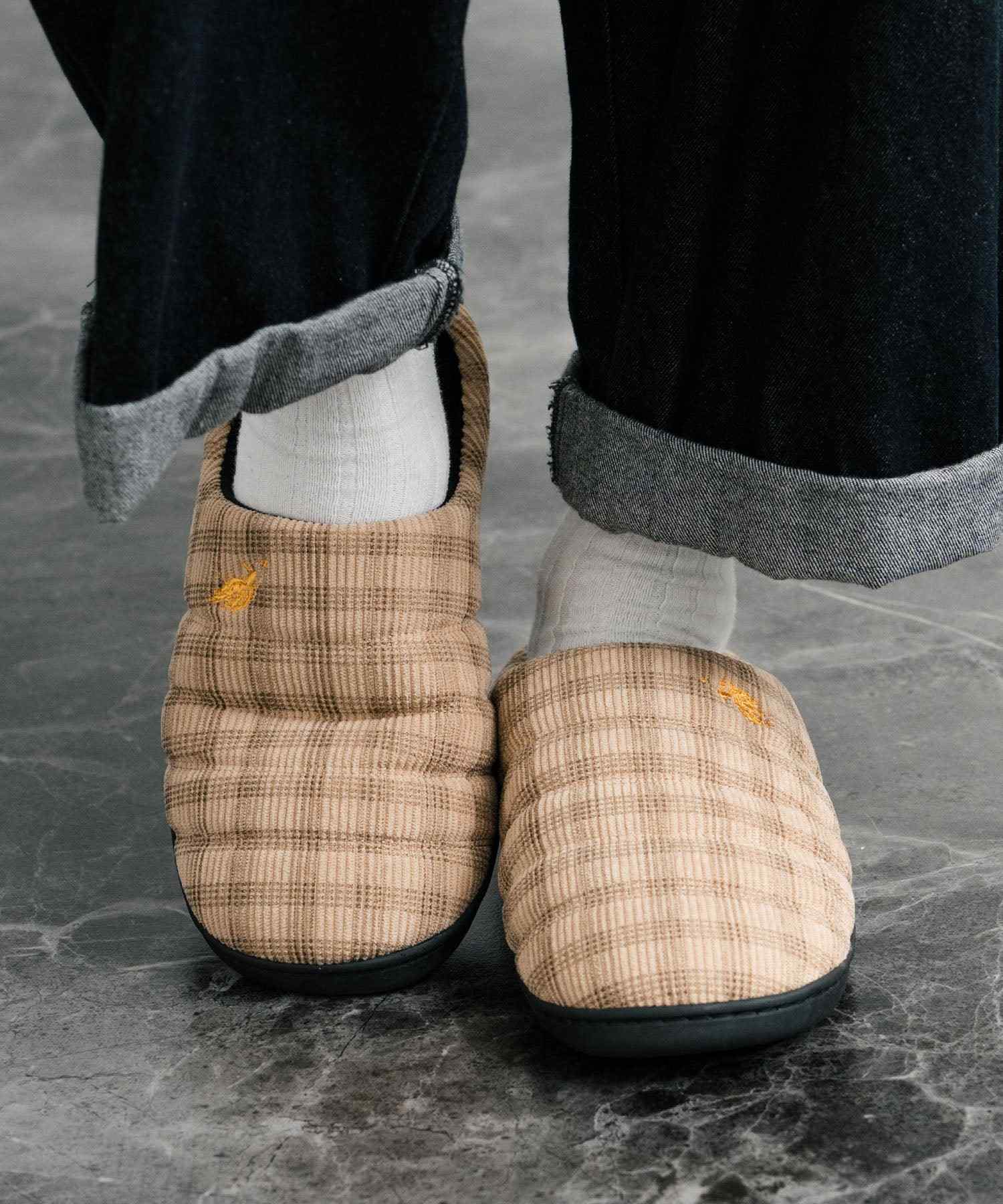 ロッキーモンロー Rocky Monroe モックシューズ スリッパ 靴 メンズ レディース バブーシュ ルームシューズ スリッポン 別注 オリジナル U.S. POLO ASSN. 14948 (ライトベージュ(ナイロンライク)) ライトベージュ(ナイロンライク)