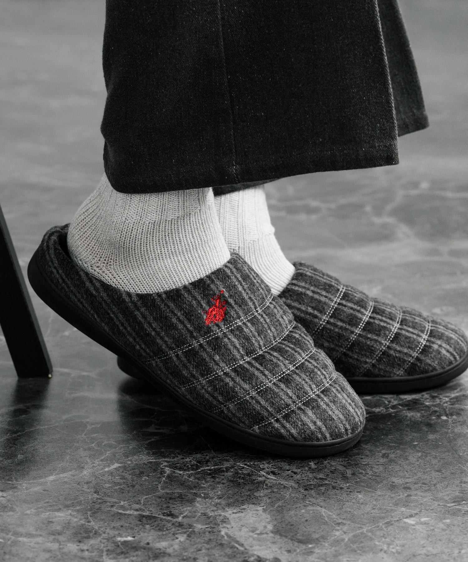 ロッキーモンロー Rocky Monroe モックシューズ スリッパ 靴 メンズ レディース バブーシュ ルームシューズ スリッポン 別注 オリジナル U.S. POLO ASSN. 14948 (ライトベージュ(ナイロンライク)) ライトベージュ(ナイロンライク)