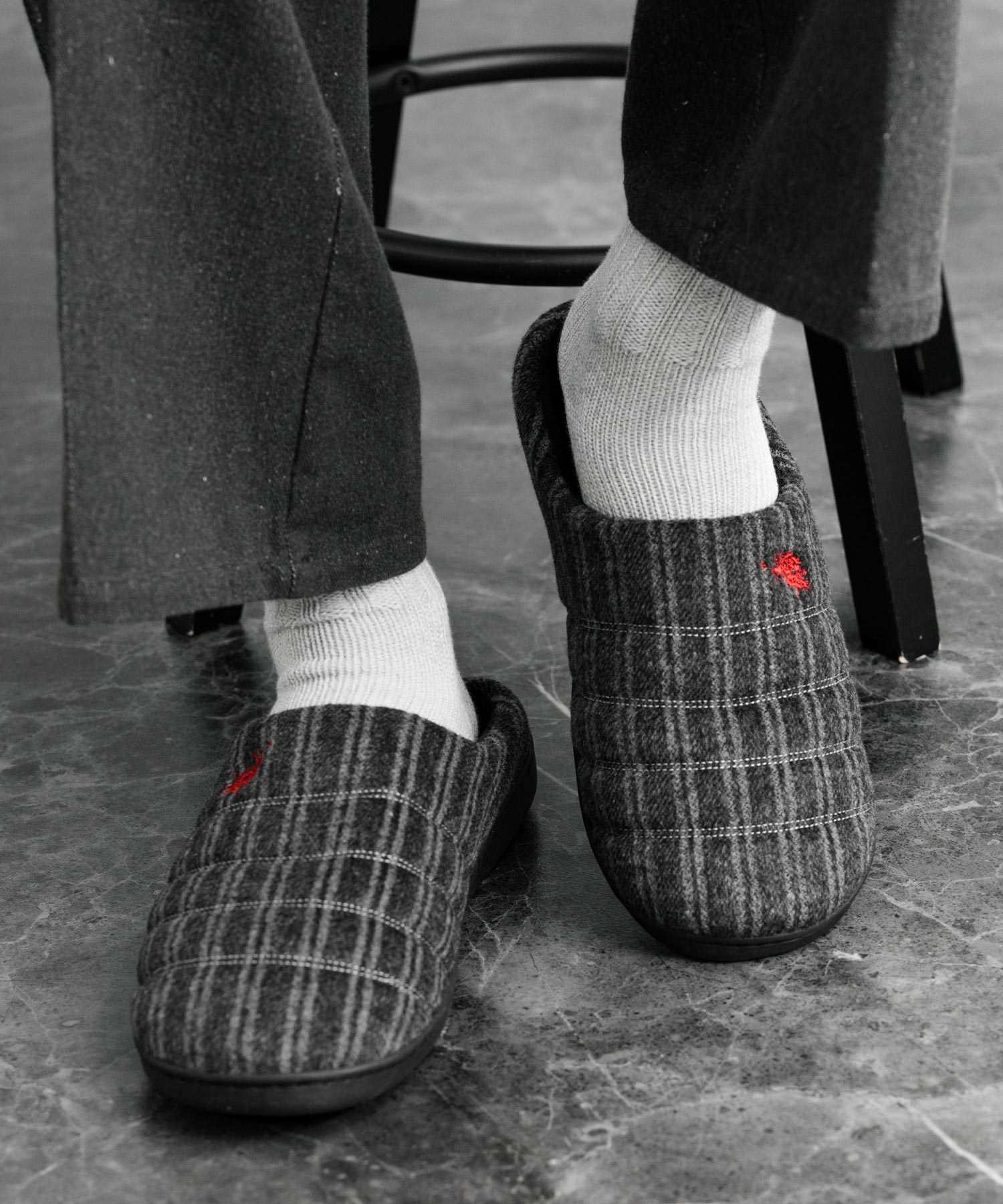 ロッキーモンロー Rocky Monroe モックシューズ スリッパ 靴 メンズ レディース バブーシュ ルームシューズ スリッポン 別注 オリジナル U.S. POLO ASSN. 14948 (ライトベージュ(ナイロンライク)) ライトベージュ(ナイロンライク)