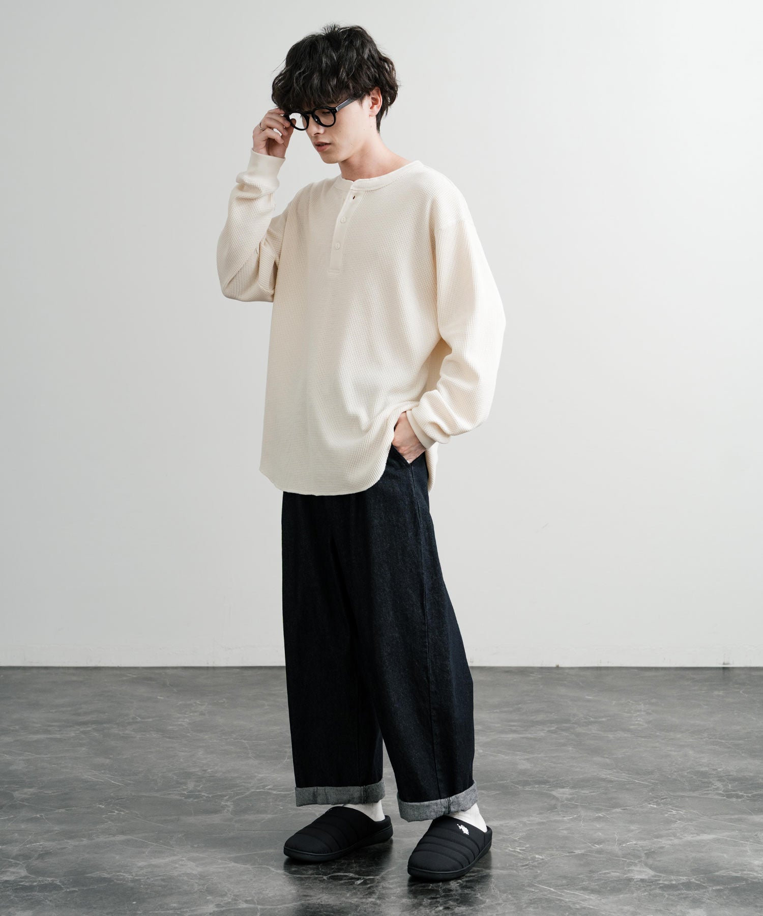 ロッキーモンロー Rocky Monroe モックシューズ スリッパ 靴 メンズ レディース バブーシュ ルームシューズ スリッポン 別注 オリジナル U.S. POLO ASSN. 14948 (ライトベージュ(ナイロンライク)) ライトベージュ(ナイロンライク)