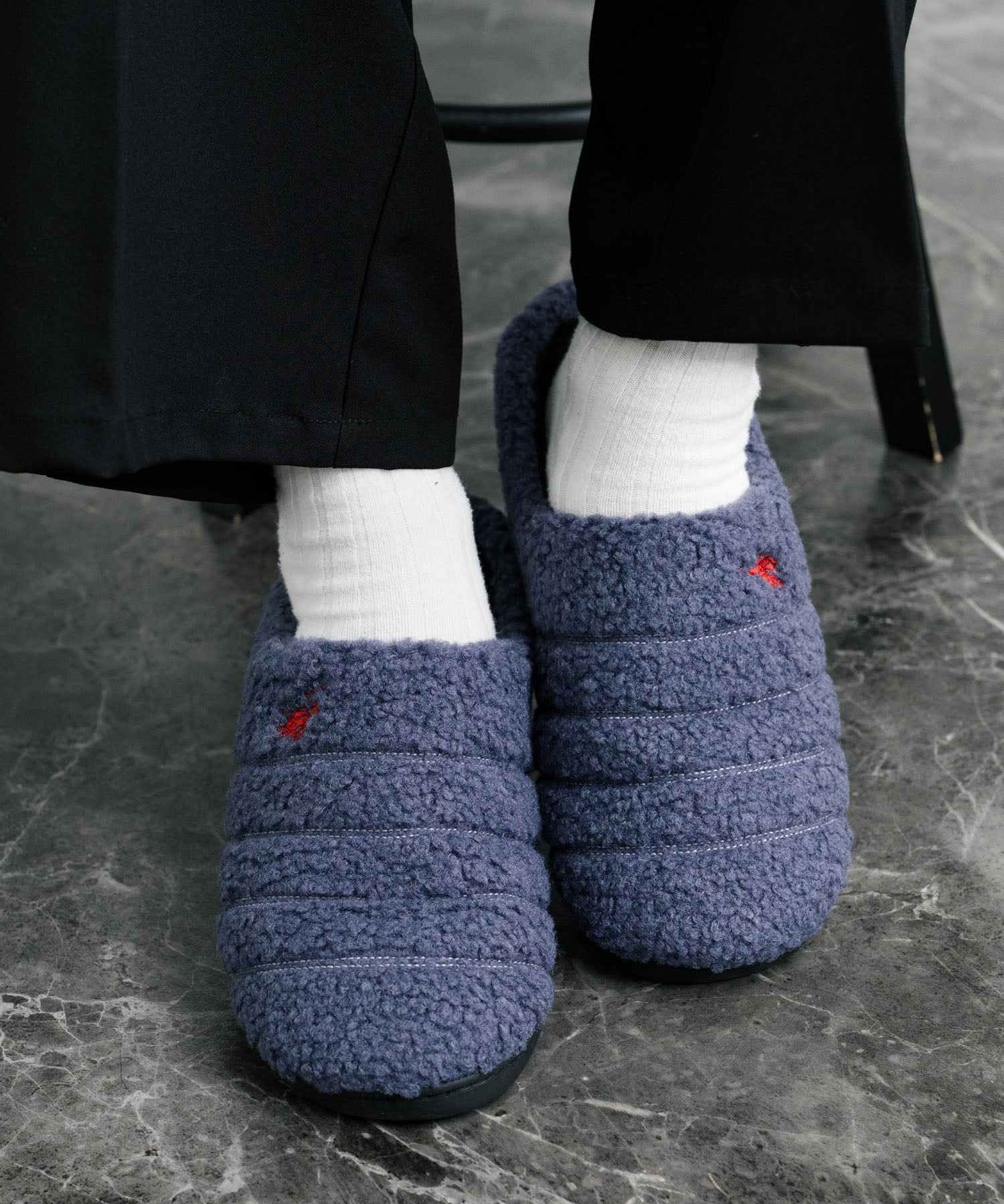 ロッキーモンロー Rocky Monroe モックシューズ スリッパ 靴 メンズ レディース バブーシュ ルームシューズ スリッポン 別注 オリジナル U.S. POLO ASSN. 14948 (ライトベージュ(ナイロンライク)) ライトベージュ(ナイロンライク)