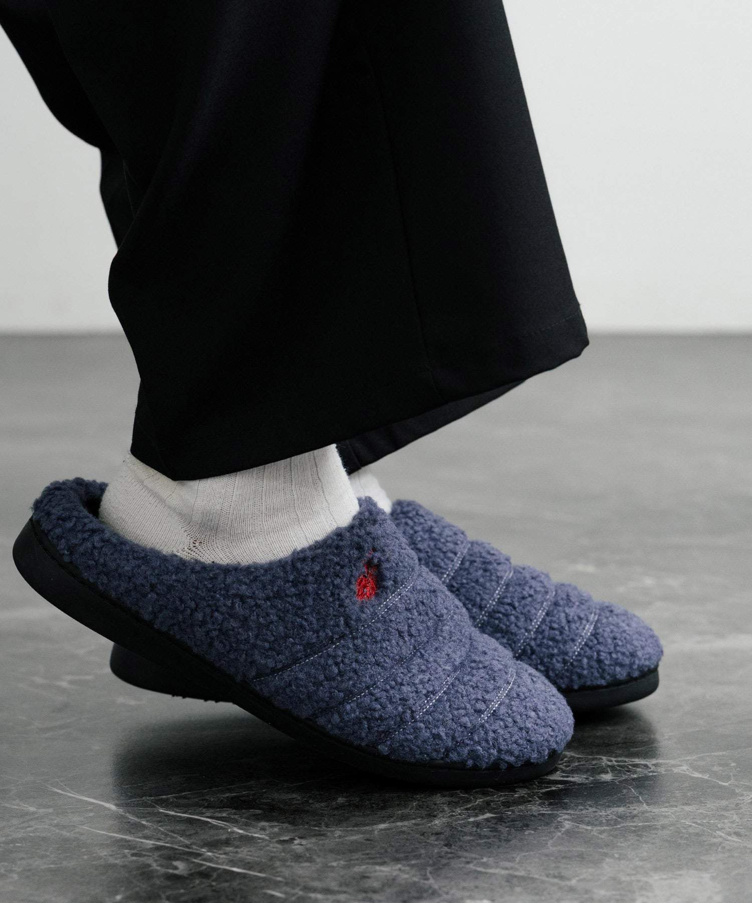 ロッキーモンロー Rocky Monroe モックシューズ スリッパ 靴 メンズ レディース バブーシュ ルームシューズ スリッポン 別注 オリジナル U.S. POLO ASSN. 14948 (ライトベージュ(ナイロンライク)) ライトベージュ(ナイロンライク)