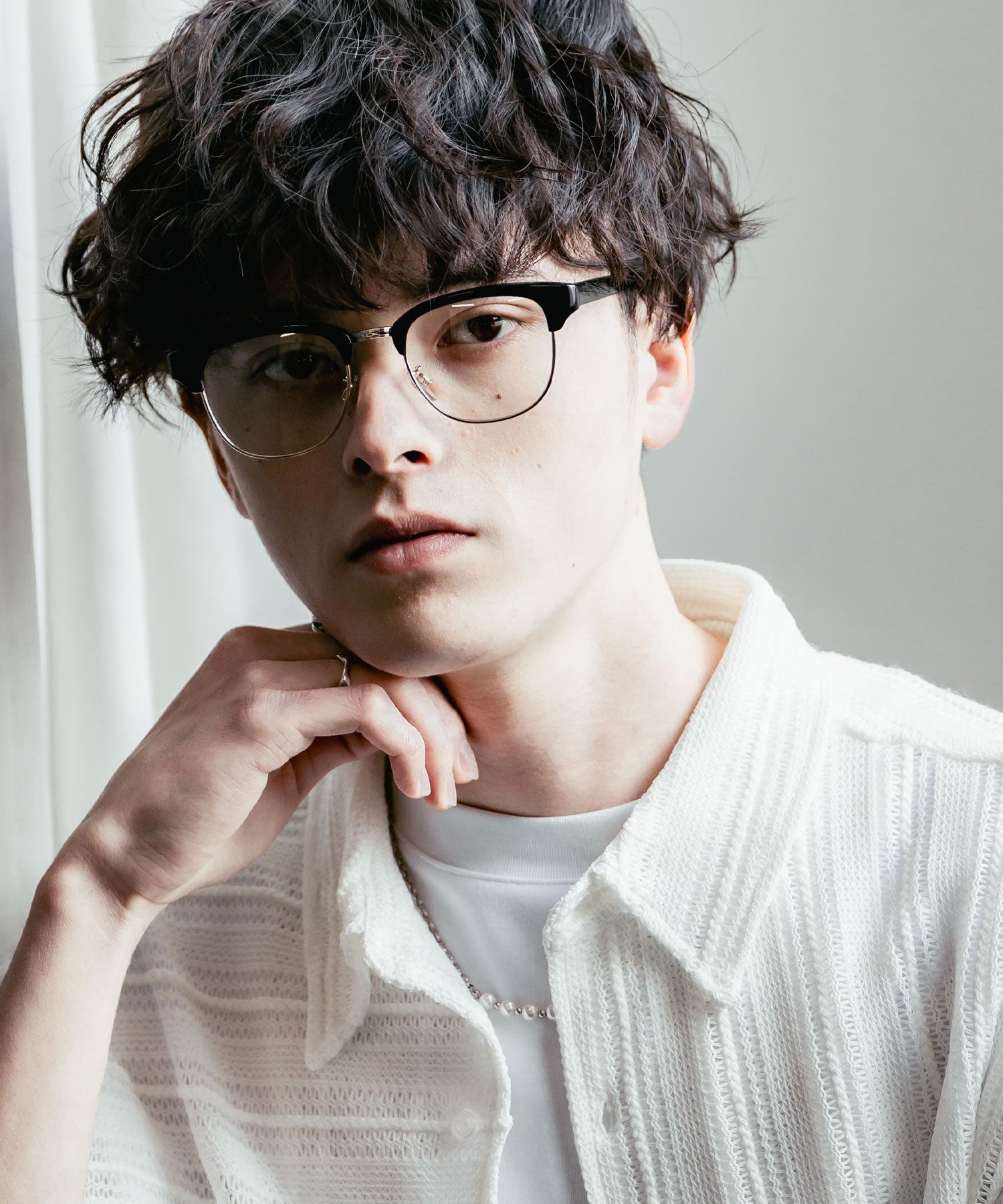 ロッキーモンロー Rocky Monroe サングラス カラーレンズ メンズ 伊達メガネ ウェリントン スクエア サーモント ハーフリム UVカット 紫外線対策 アイウェア 巾着ケース付き 14466 (A4.ブラックゴールド×クリア) A4.ブラックゴールド×クリア