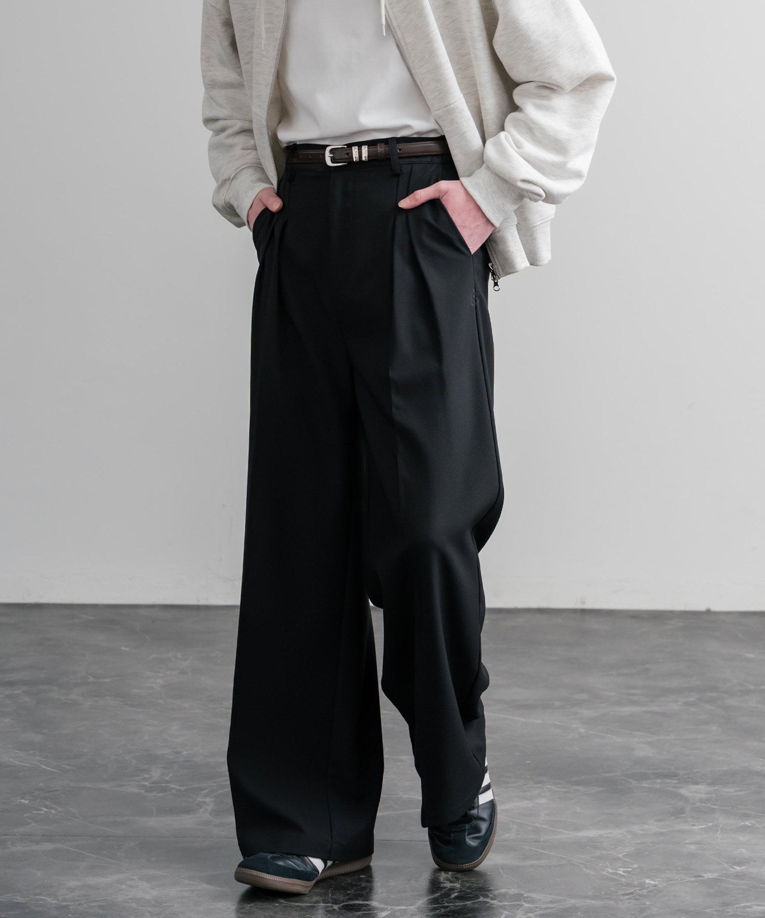 ロッキーモンロー Rocky Monroe レザーベルト スクエアバックル 本革 メンズ レディース サークル カジュアル アメカジ シンプル ビジネス 韓国 モード おしゃれ プレゼント 15728 (ブラウン) ブラウン