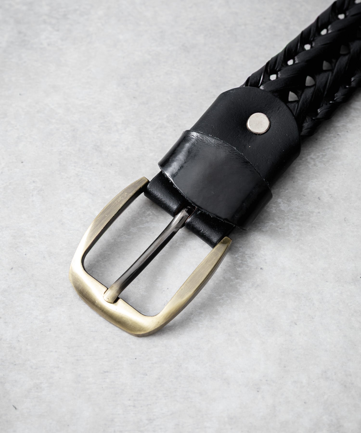 ロッキーモンロー Rocky Monroe レザーベルト メッシュ 本革 メンズ レディース ラウンドバックル スクエア カジュアル アメカジ シンプル 韓国 モード レトロ おしゃれ ギフト 15729 (ブラック) ブラック