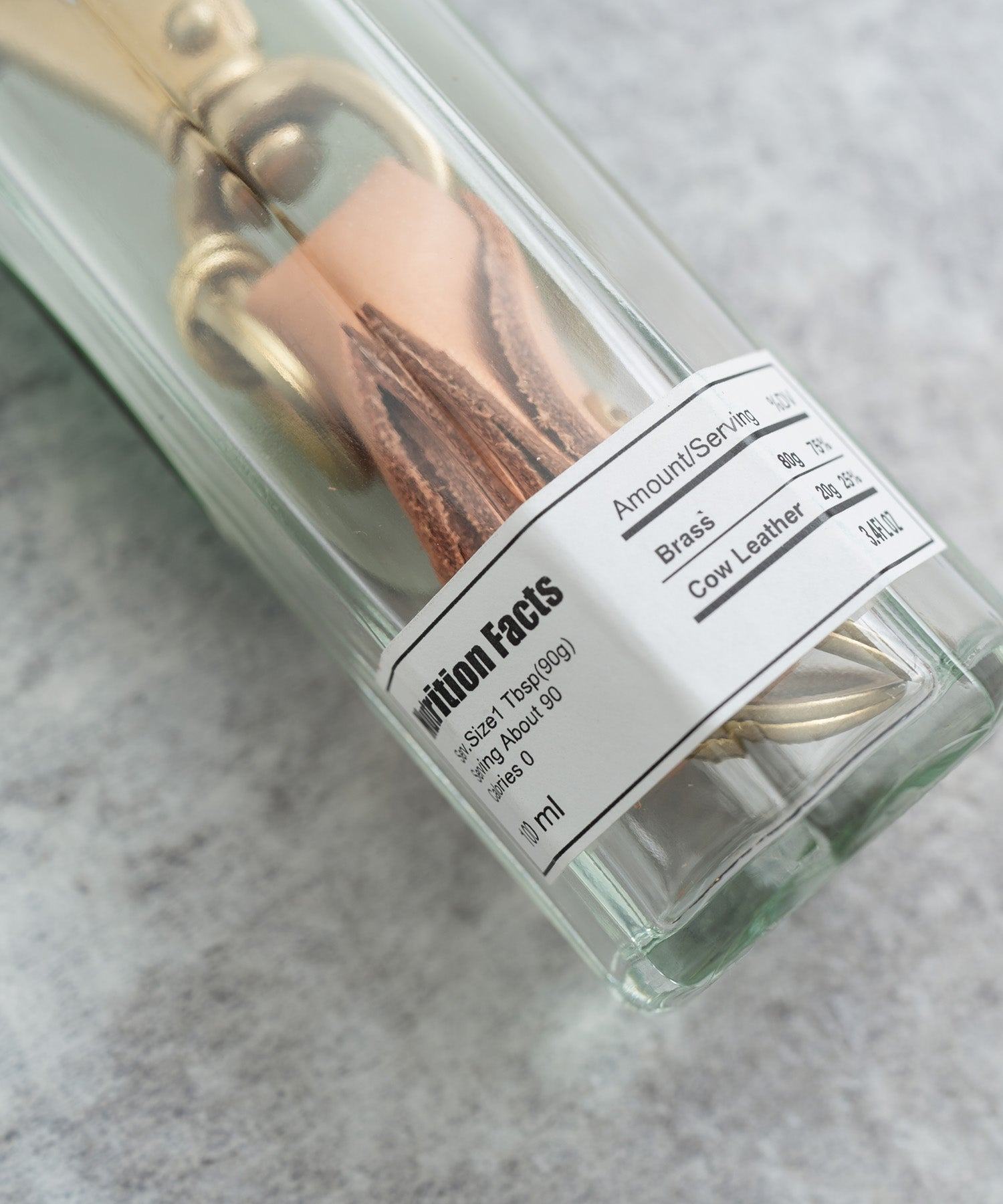 Rocky Monroe Keychain Double Ring brass Brass Men's Genuine Leather Cowhide Tochigi Leather Key Ring Key Charm Key Chain Nascaan 3-Chain Belt Loop Leather Goods Keys