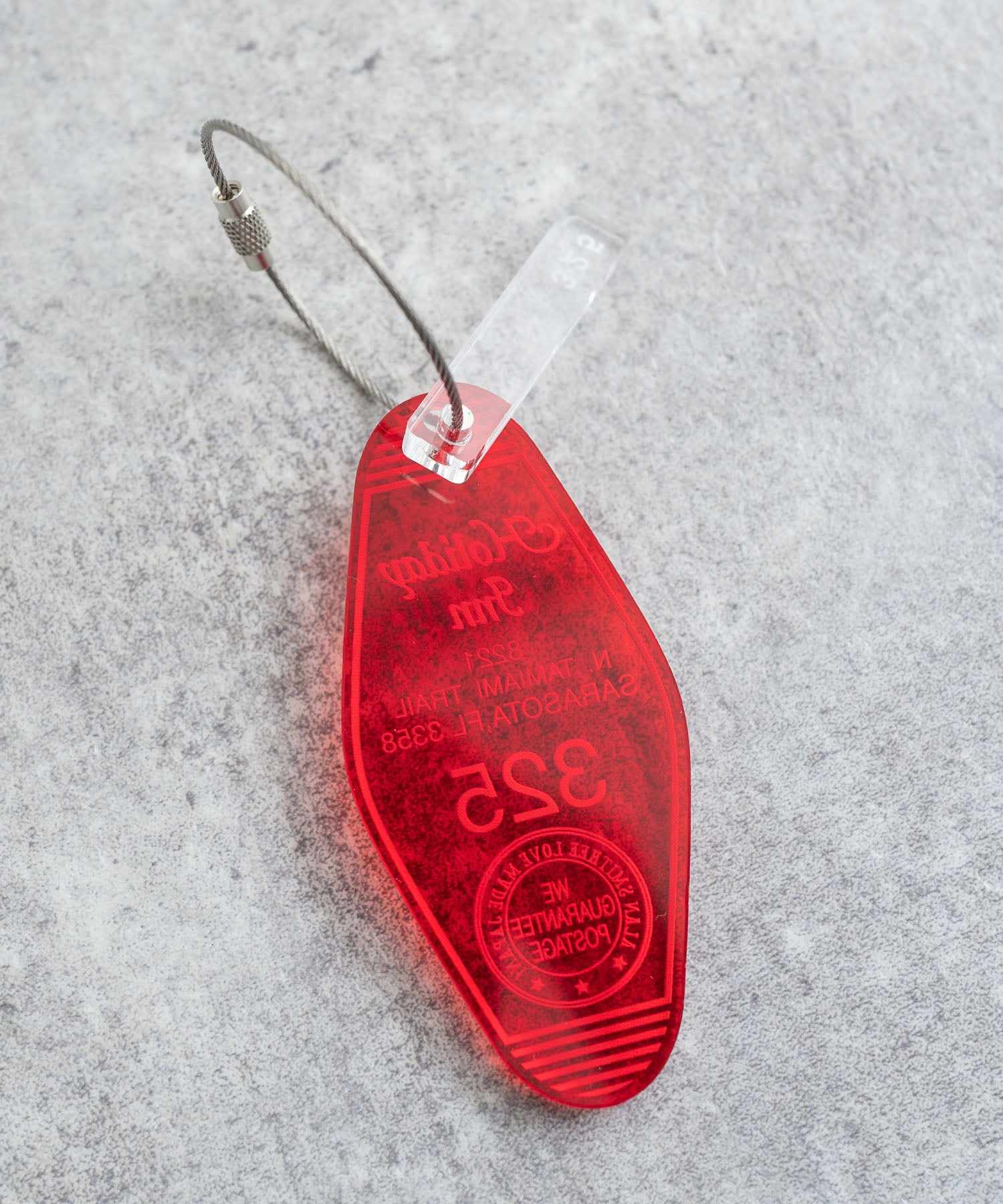 Rocky Monroe Keychain Men's Keychain Key Charm Key Ring acrylic America Hotel Motel Room Key Key Retro American Casual Accessory Present