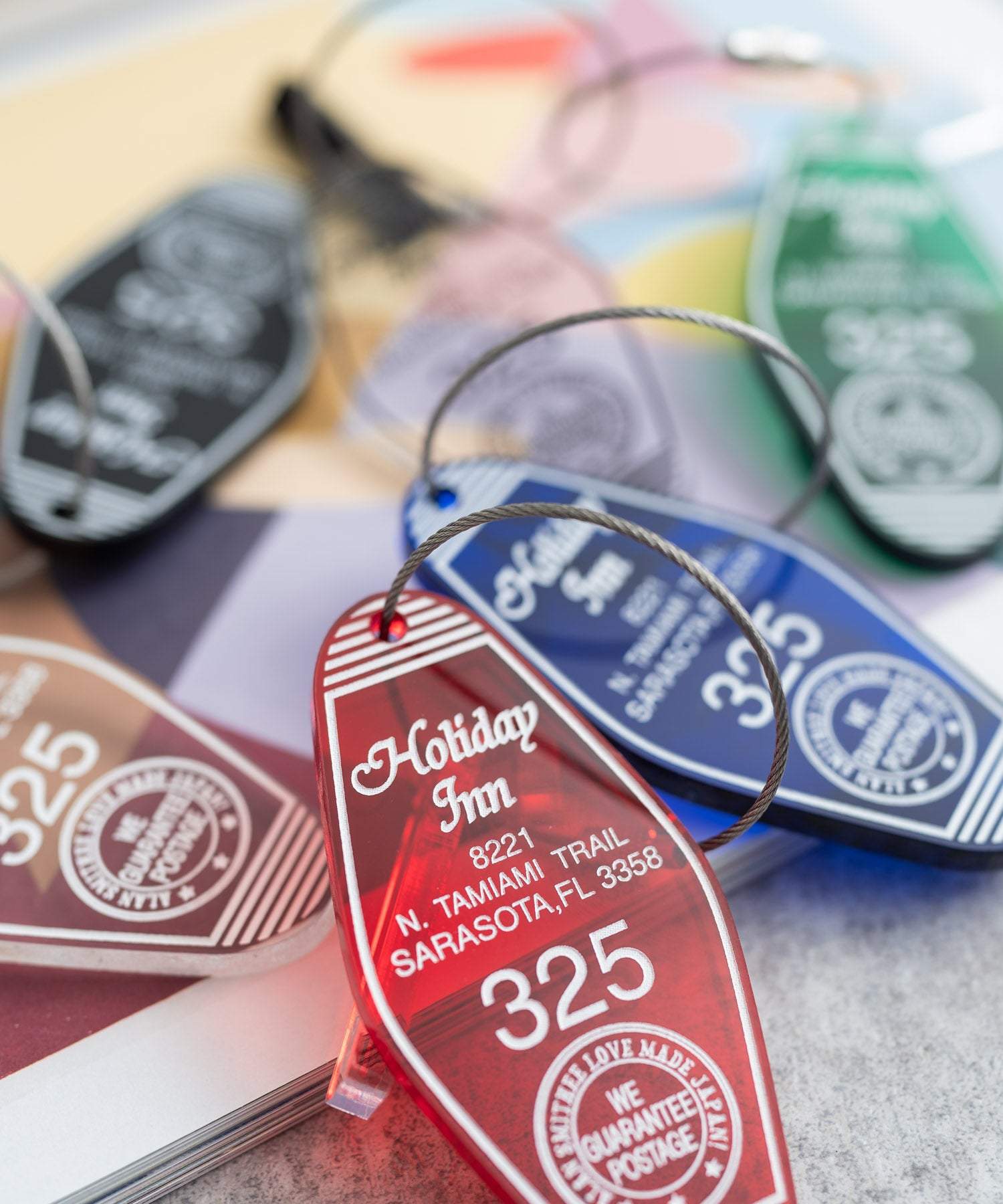 Rocky Monroe Keychain Men's Keychain Key Charm Key Ring acrylic America Hotel Motel Room Key Key Retro American Casual Accessory Present