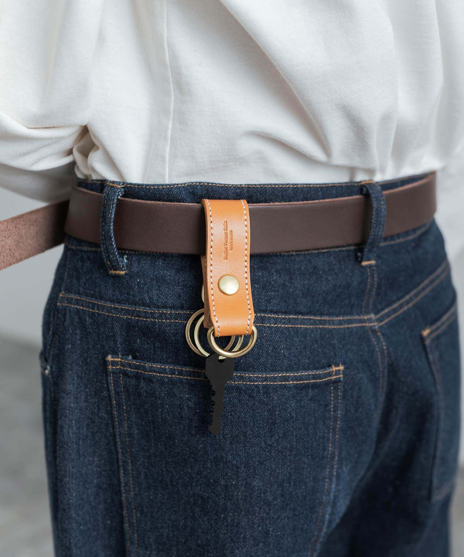 ロッキーモンロー Rocky Monroe キーホルダー ベルトループ 本革 メンズ レディース 栃木レザー 牛革 日本製 国産 キーリング ストラップ カジュアル アメカジ シンプル ギフト プレゼント