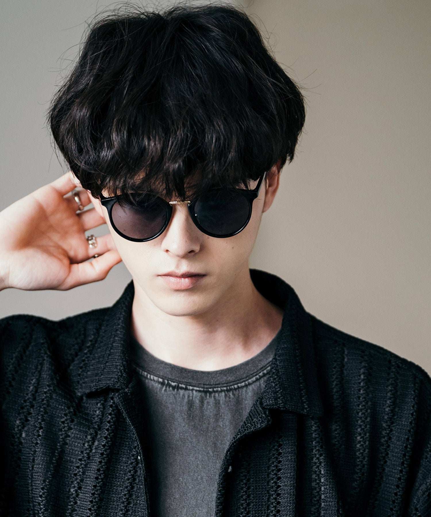 ロッキーモンロー Rocky Monroe サングラス カラーレンズ メンズ レディース 伊達メガネ 丸眼鏡 丸型 コンビボストン UVカット 紫外線対策 薄い色 色付き スモーク グレー クリア 黒縁