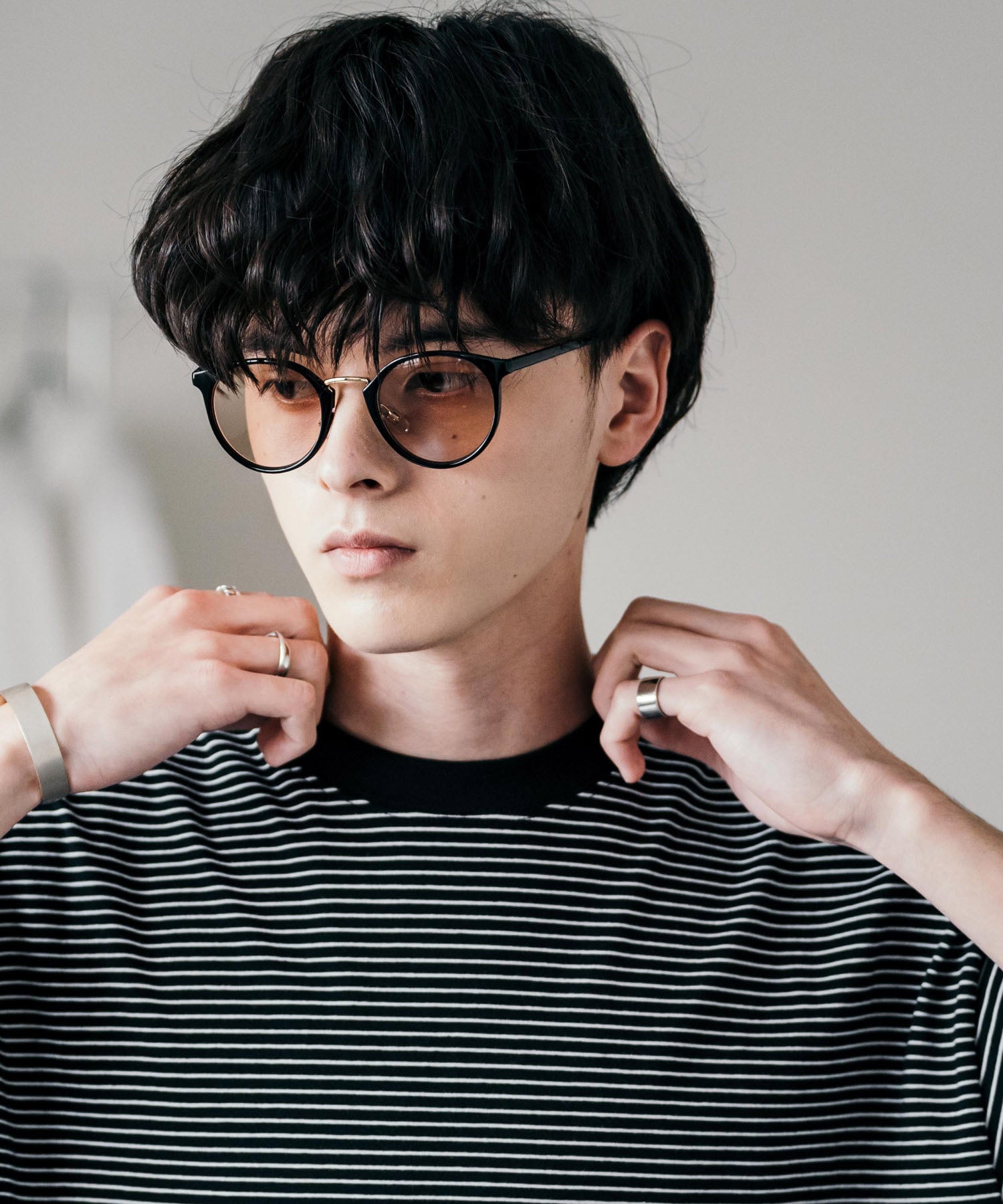 洛基·門羅 Rocky Monroe 太陽眼鏡 彩色鏡片 男士 女士 假眼鏡 圓形眼鏡 圓型 組合波士頓 UV防護 紫外線對策 淺色 彩色 煙霧 灰色 透明 黑邊
