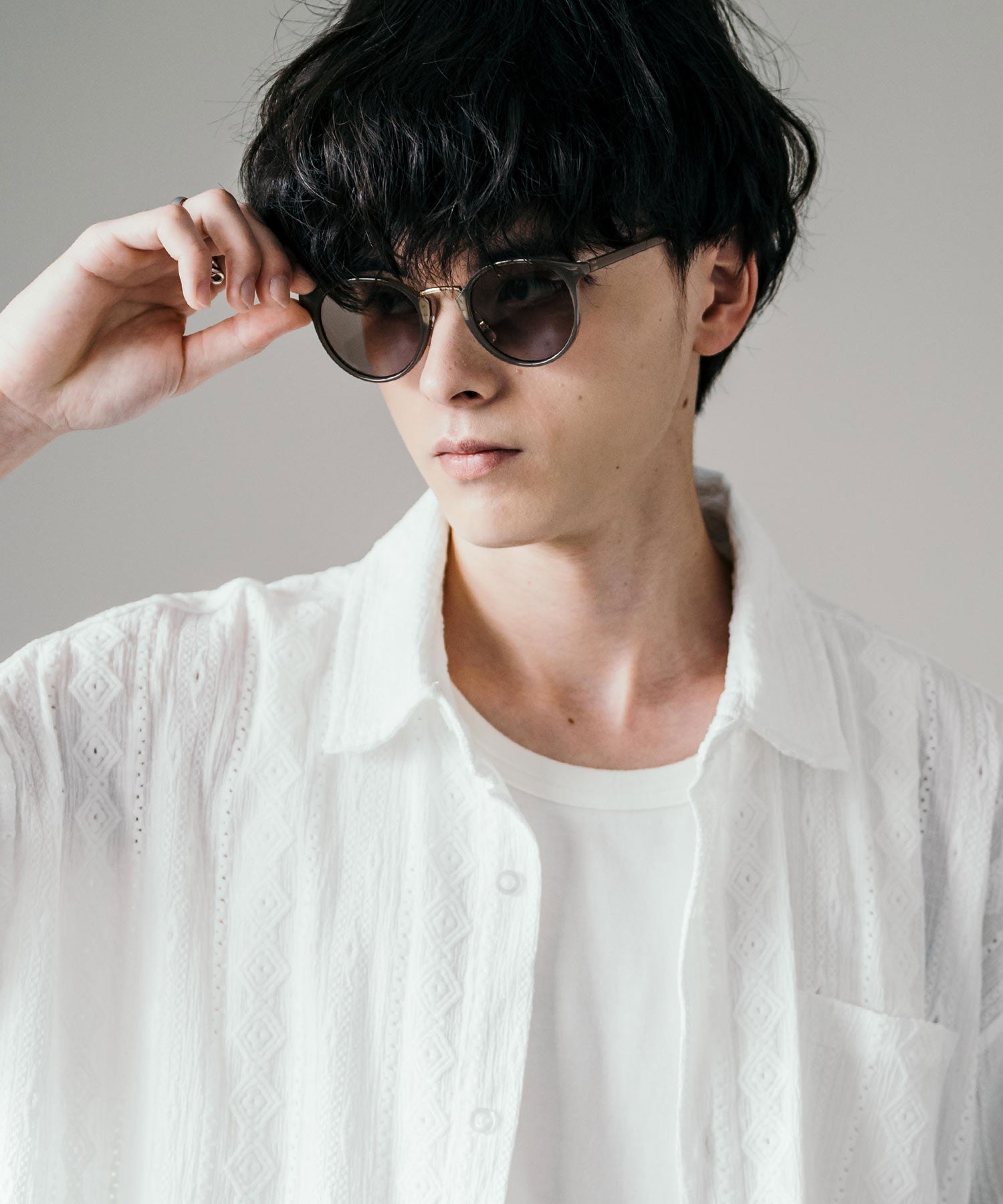 洛基·門羅 Rocky Monroe 太陽眼鏡 彩色鏡片 男士 女士 假眼鏡 圓形眼鏡 圓型 組合波士頓 UV防護 紫外線對策 淺色 彩色 煙霧 灰色 透明 黑邊