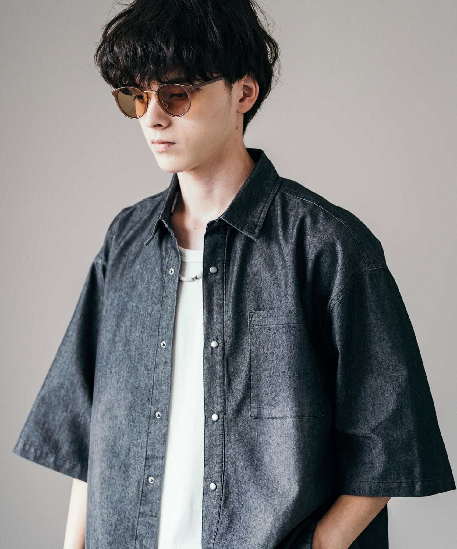 ロッキーモンロー Rocky Monroe サングラス カラーレンズ メンズ レディース 伊達メガネ 丸眼鏡 丸型 コンビボストン UVカット 紫外線対策 薄い色 色付き スモーク グレー クリア 黒縁