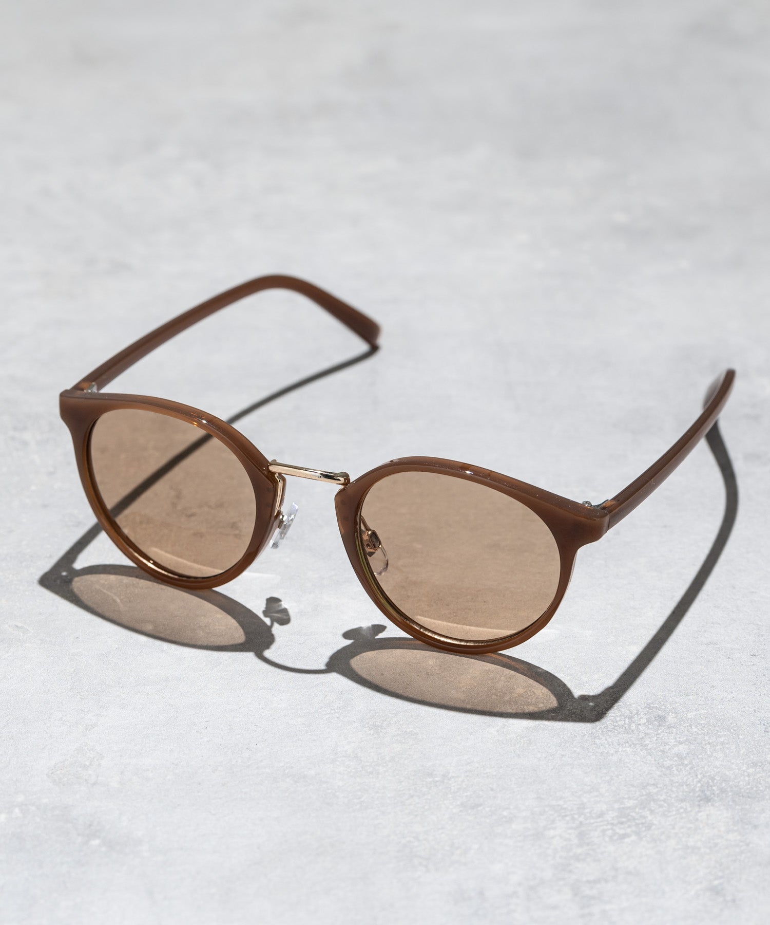 ロッキーモンロー Rocky Monroe サングラス カラーレンズ メンズ レディース 伊達メガネ 丸眼鏡 丸型 コンビボストン UVカット 紫外線対策 薄い色 色付き スモーク グレー クリア 黒縁