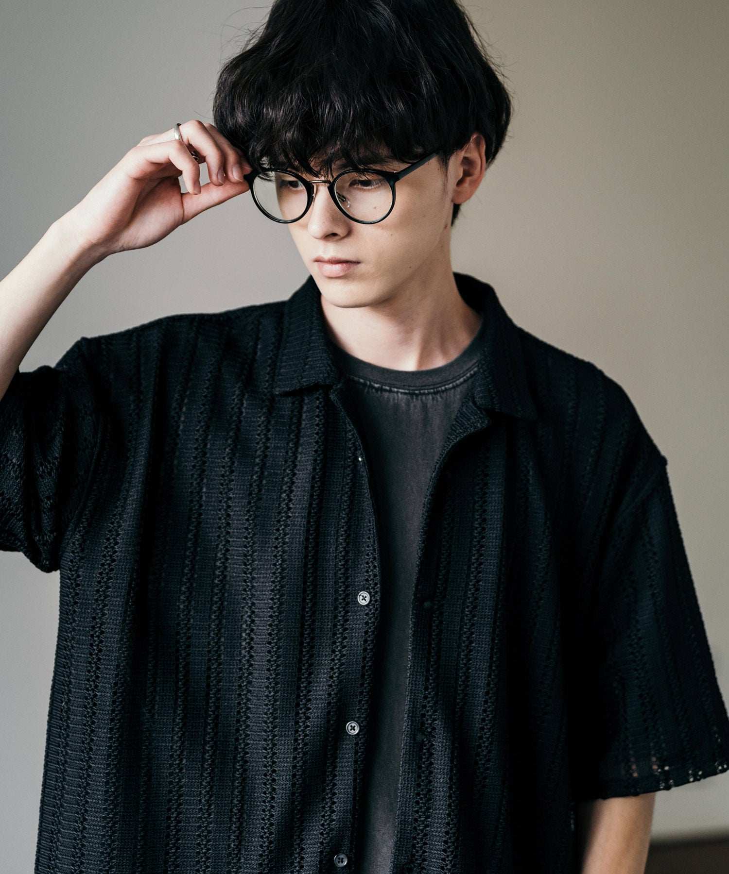 ロッキーモンロー Rocky Monroe サングラス カラーレンズ メンズ レディース 伊達メガネ 丸眼鏡 丸型 コンビボストン UVカット 紫外線対策 薄い色 色付き スモーク グレー クリア 黒縁