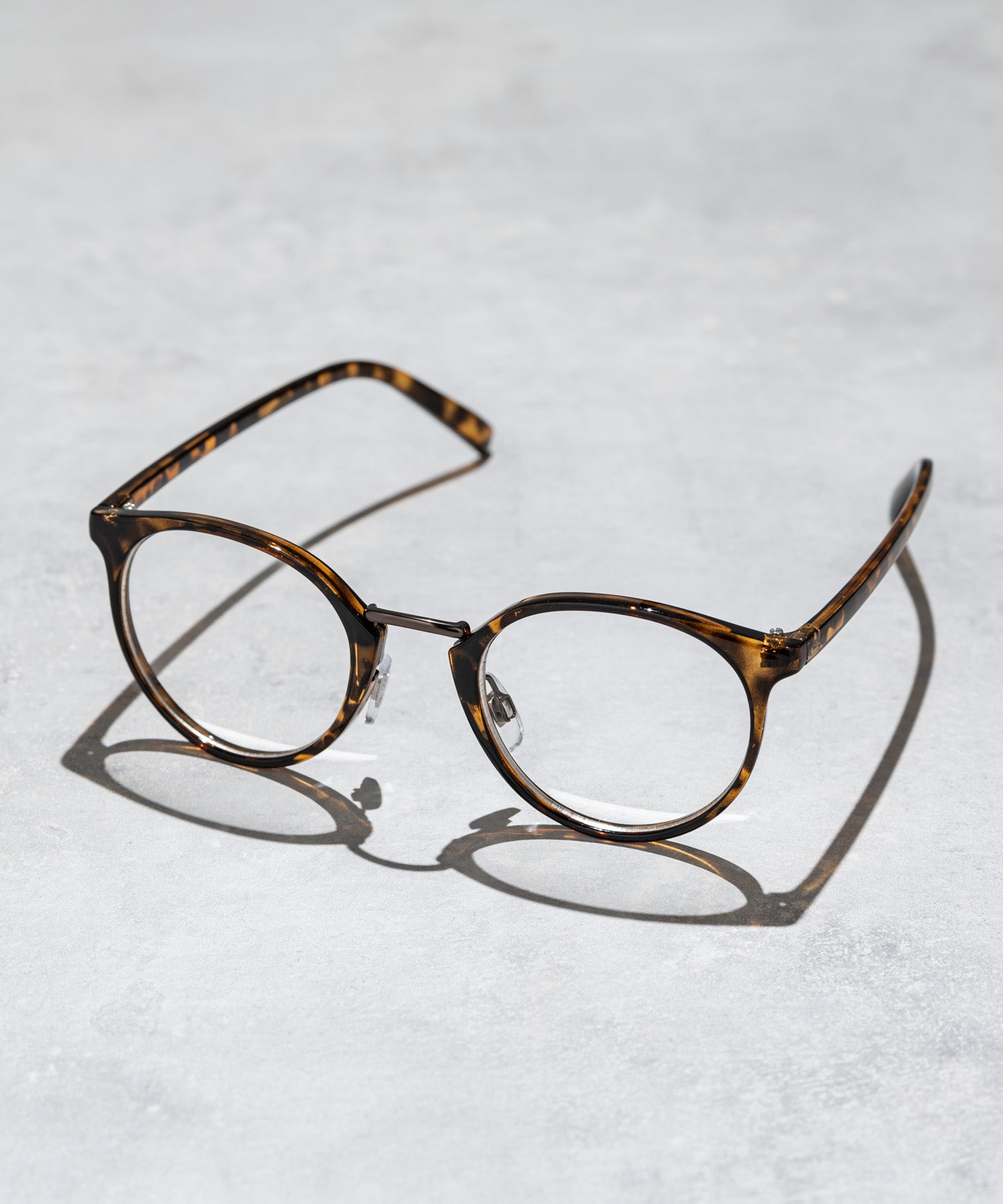 ロッキーモンロー Rocky Monroe サングラス カラーレンズ メンズ レディース 伊達メガネ 丸眼鏡 丸型 コンビボストン UVカット 紫外線対策 薄い色 色付き スモーク グレー クリア 黒縁