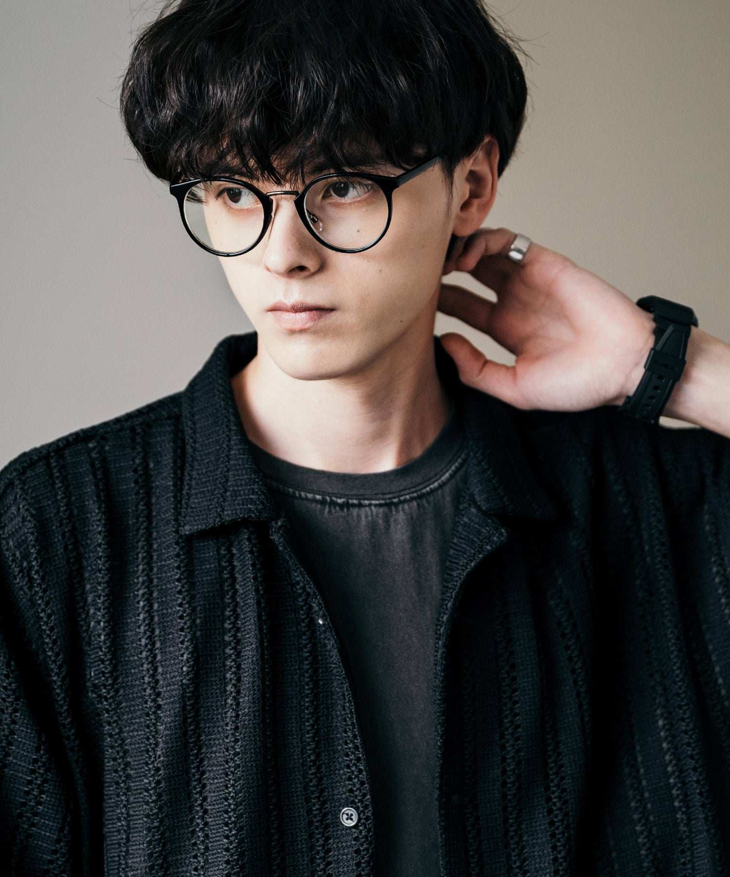 ロッキーモンロー Rocky Monroe サングラス カラーレンズ メンズ レディース 伊達メガネ 丸眼鏡 丸型 コンビボストン UVカット 紫外線対策 薄い色 色付き スモーク グレー クリア 黒縁