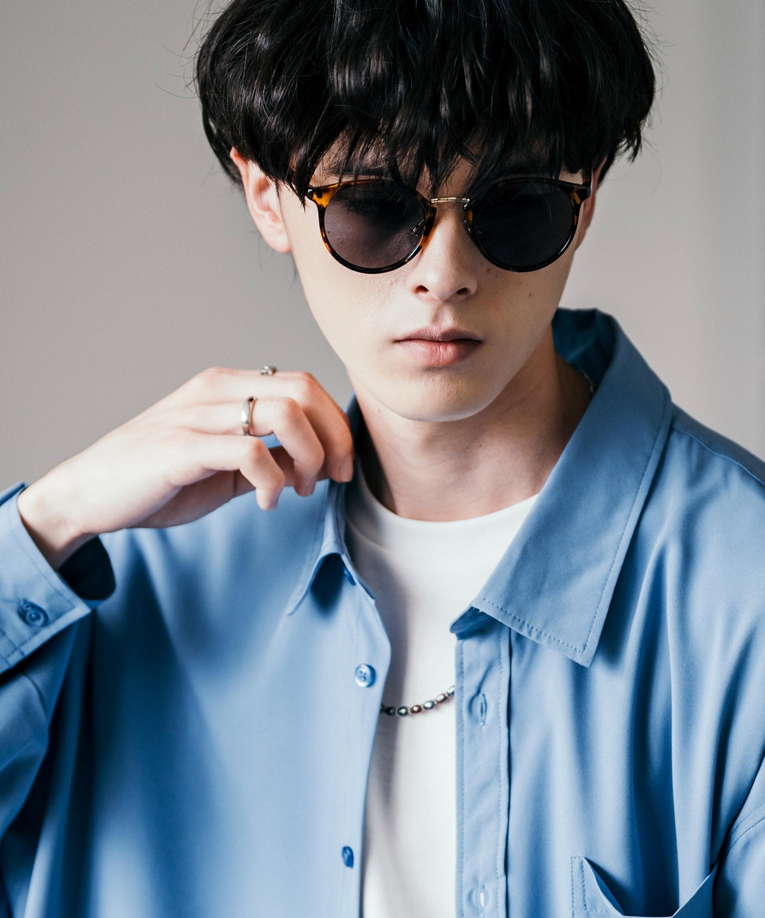 洛基·門羅 Rocky Monroe 太陽眼鏡 彩色鏡片 男士 女士 假眼鏡 圓形眼鏡 圓型 組合波士頓 UV防護 紫外線對策 淺色 彩色 煙霧 灰色 透明 黑邊