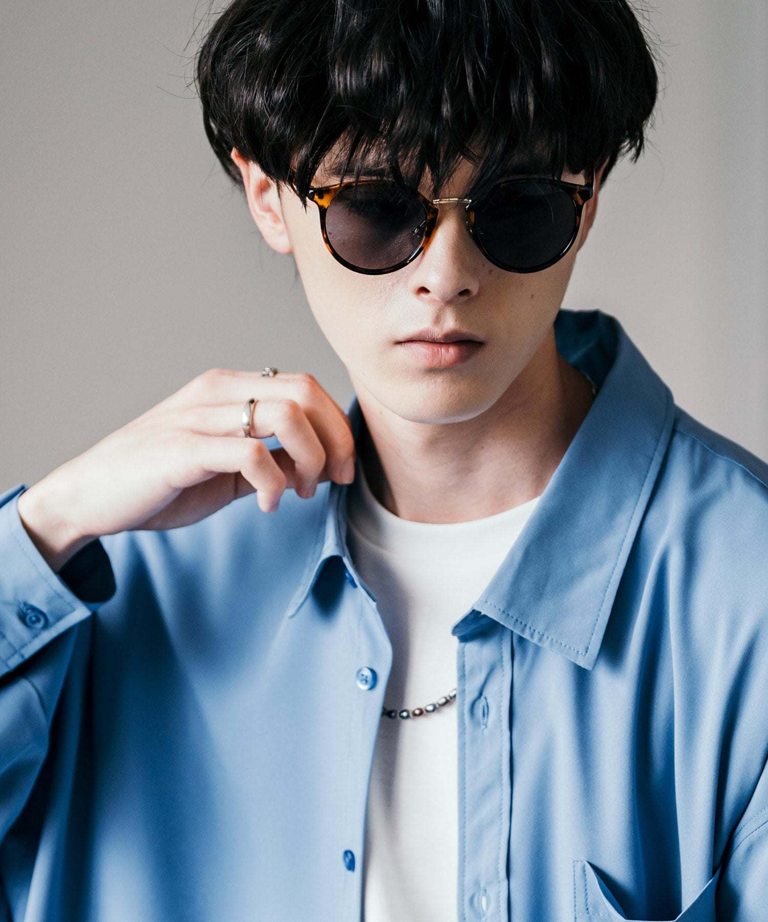 ロッキーモンロー Rocky Monroe サングラス カラーレンズ メンズ レディース 伊達メガネ 丸眼鏡 丸型 コンビボストン UVカット 紫外線対策 薄い色 色付き スモーク グレー クリア 黒縁